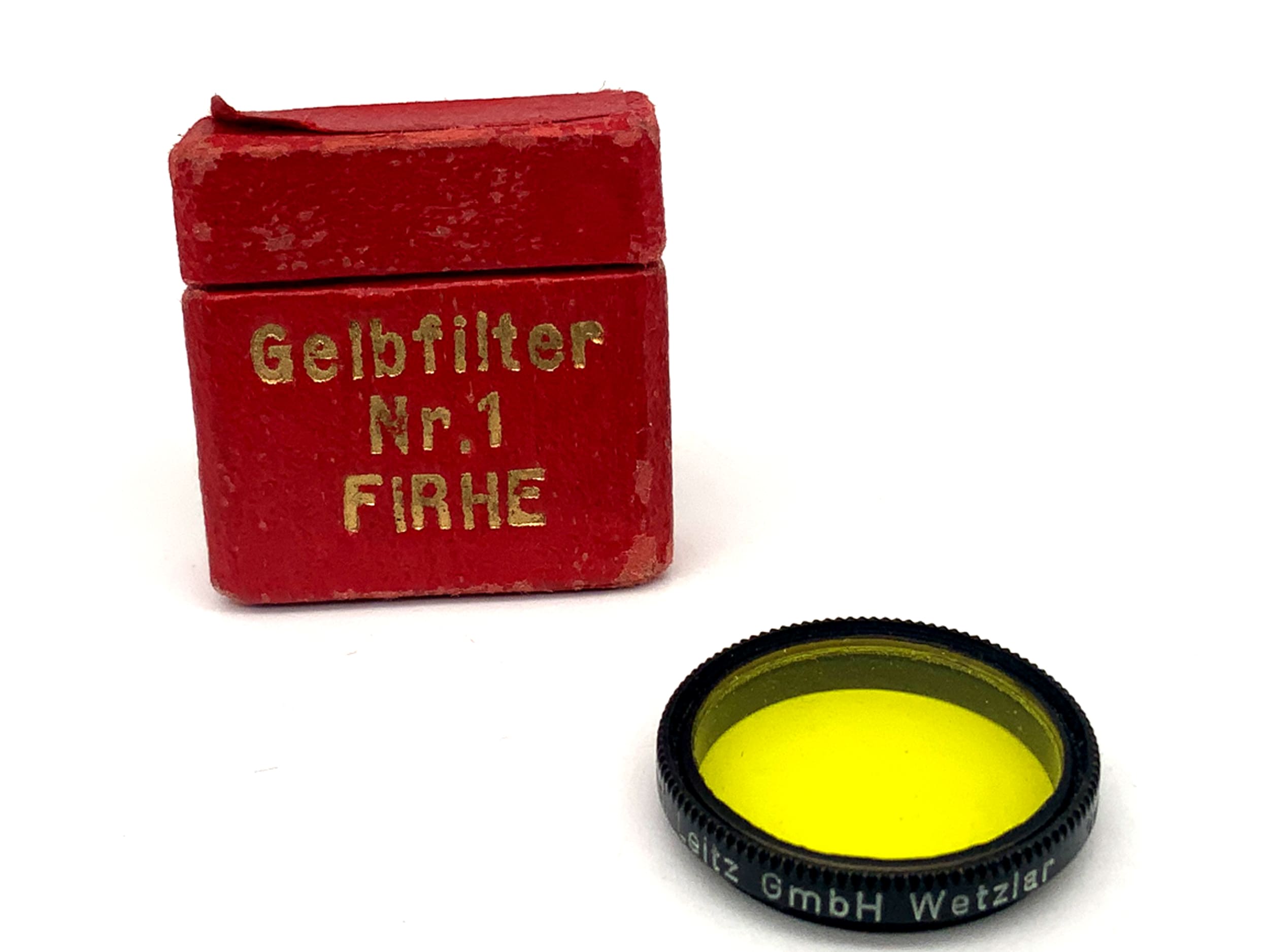 Leica Leitz Farbfilter Gelb Yellow Nr.1 FIRHE 19mm Kreisförmig Filtergewinde M19