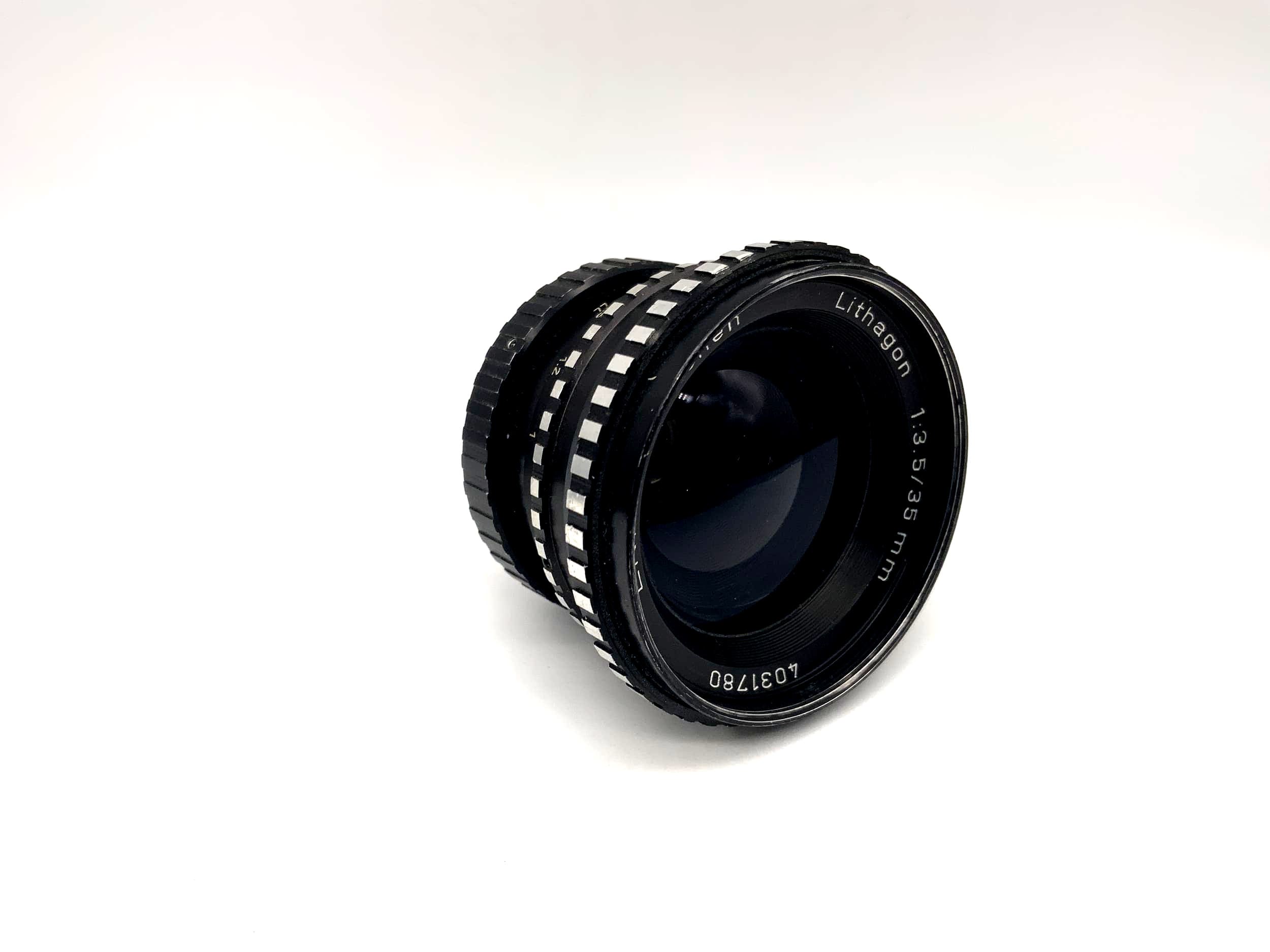 Enna München 35mm 1:3.5 Objektiv Lithagon Zebra Kamera Camera Lens (M42)