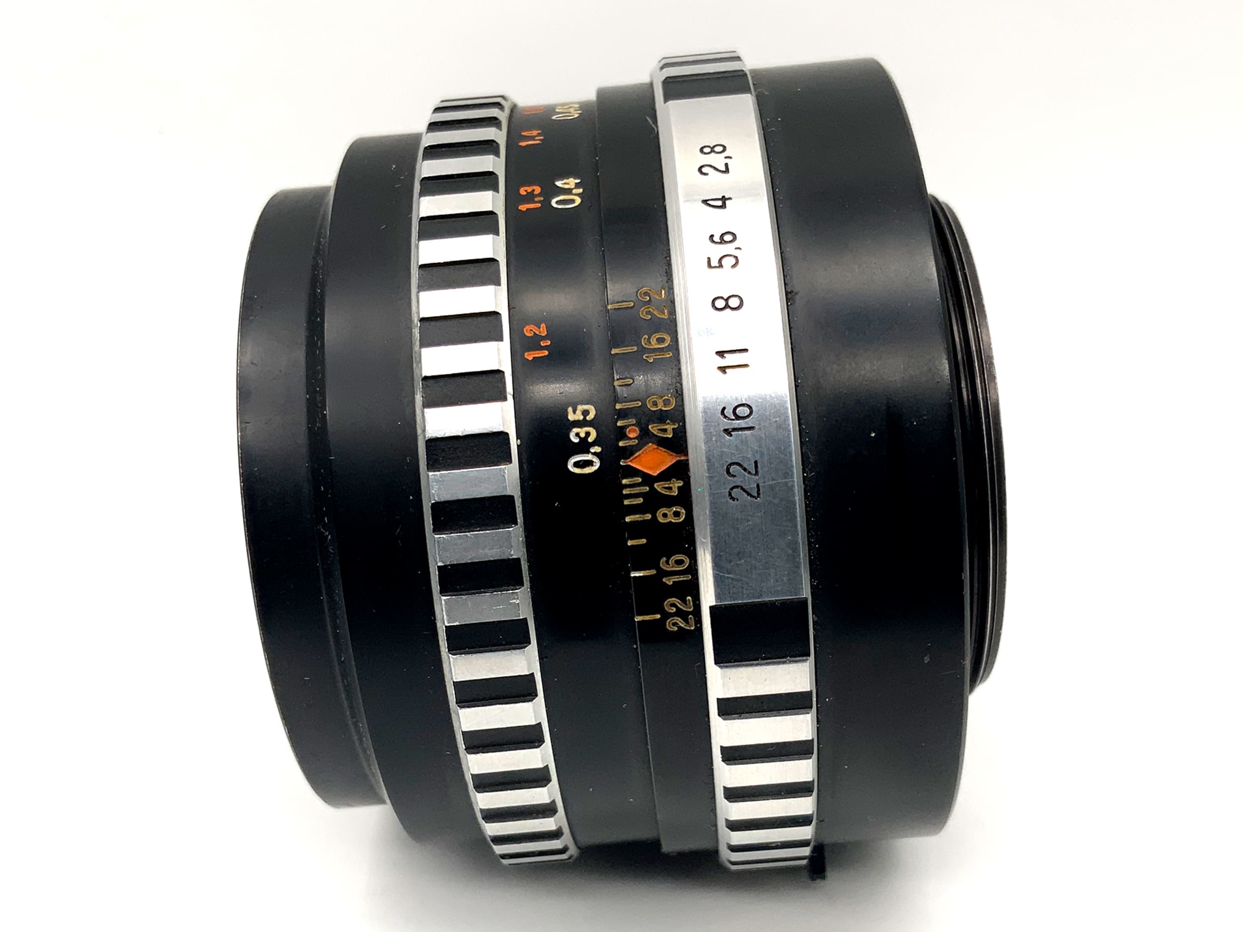 Carl Zeiss 50mm 1:2.8 Objektiv Q1 Tessar Zebra Festbrennweite (M42)
