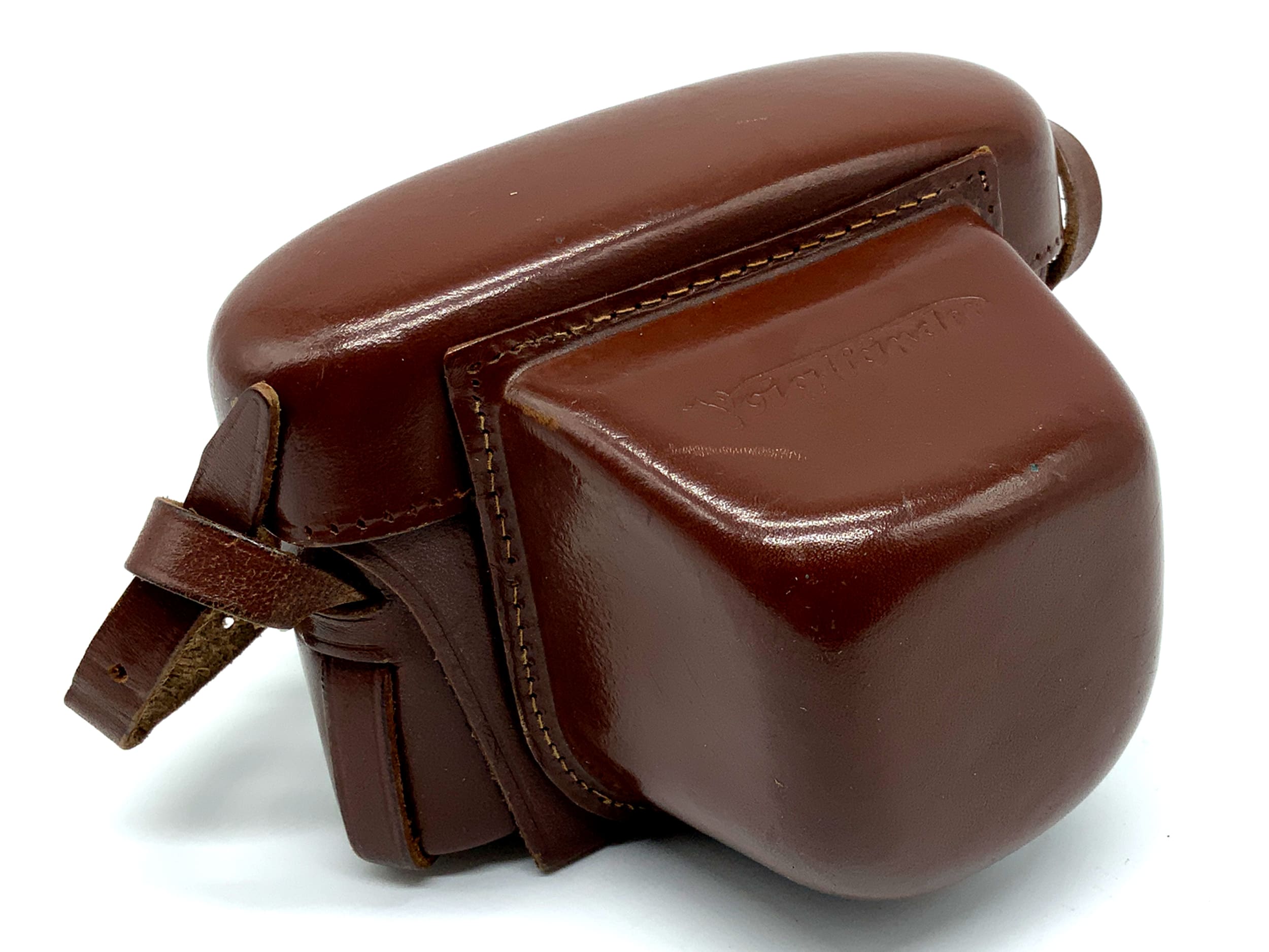 Voigtländer Prominent 124 Bereitschaftstasche braun Leder Case Tasche Fototasche