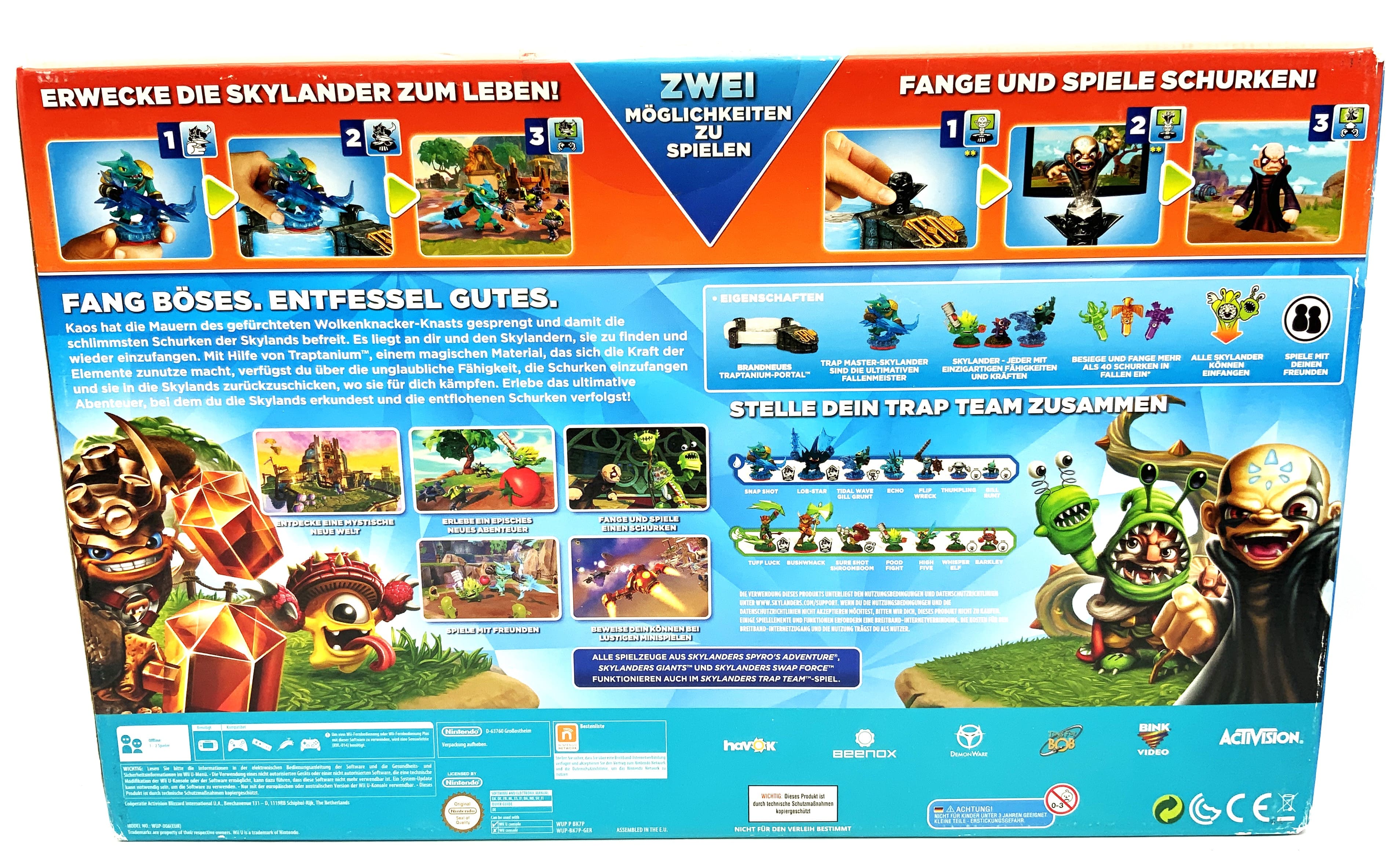Skylanders Trap Team Starterset für Nintendo Wii u starter Pack