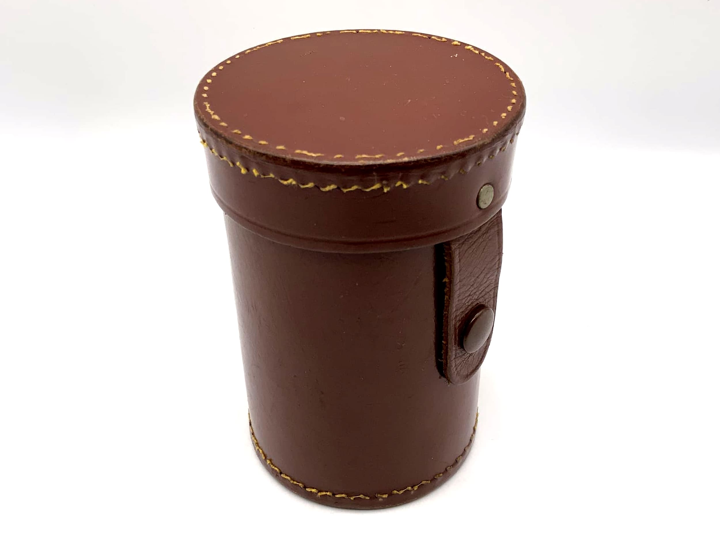 Köcher braun ca.11,5x7cm ´(8) Leder Objektivtasche universell Hard Lens Case