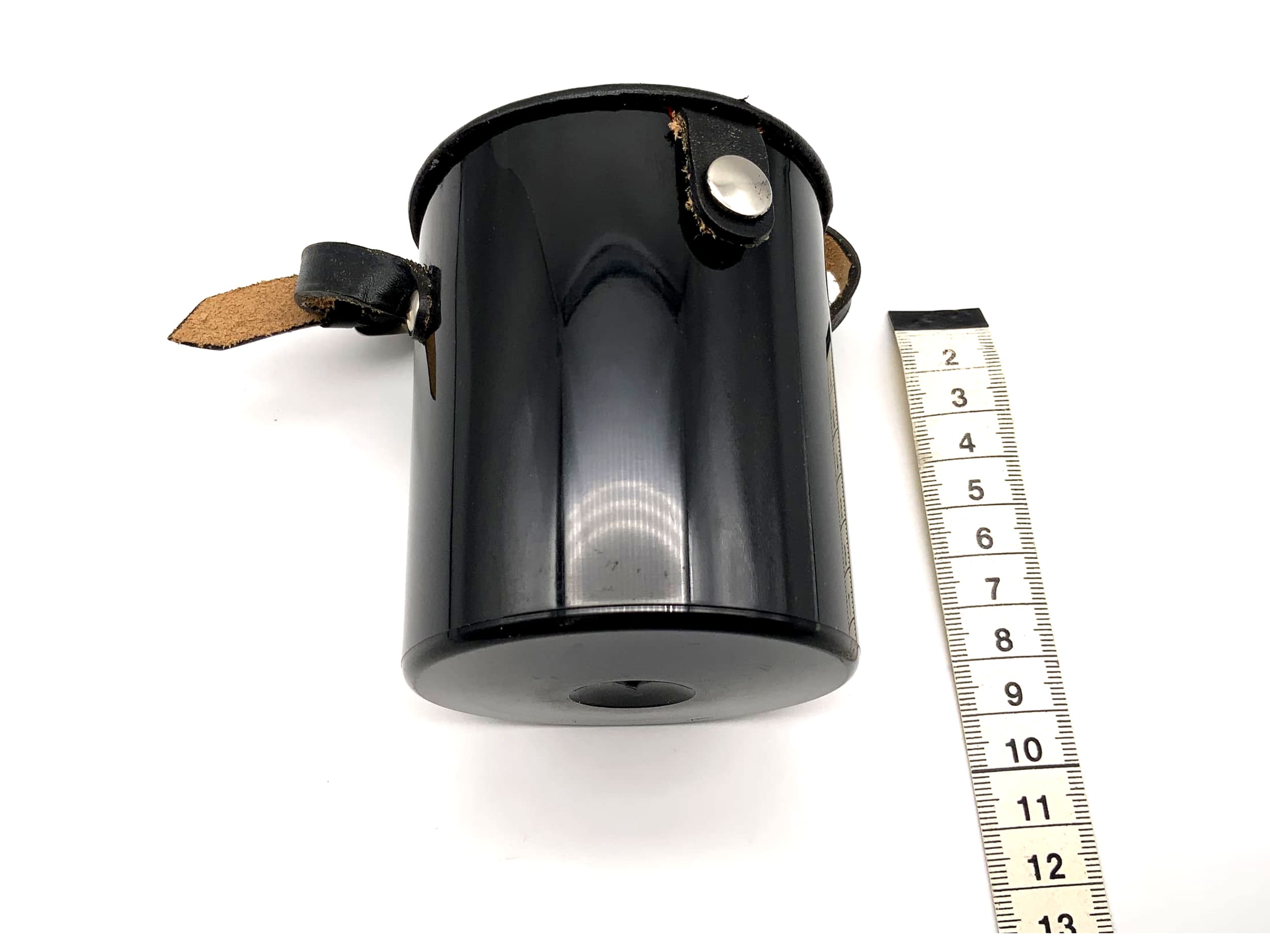 Köcher schwarz ca.9x7cm Leder Objektivtasche universell Hard Case Lens Case