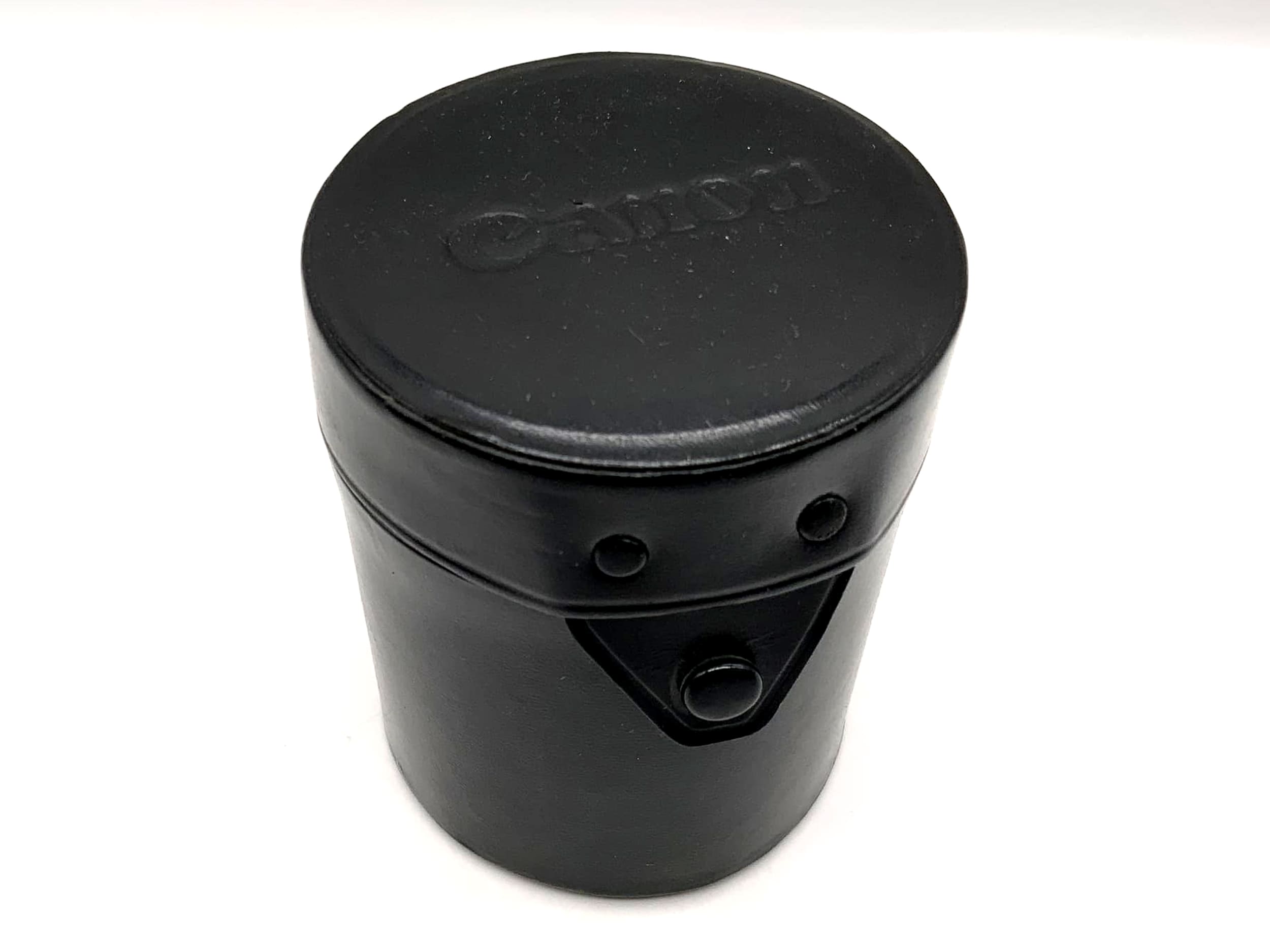 Canon Köcher schwarz ca.10x8cm Pouch C Leder Objektivtasche universell Lens Case