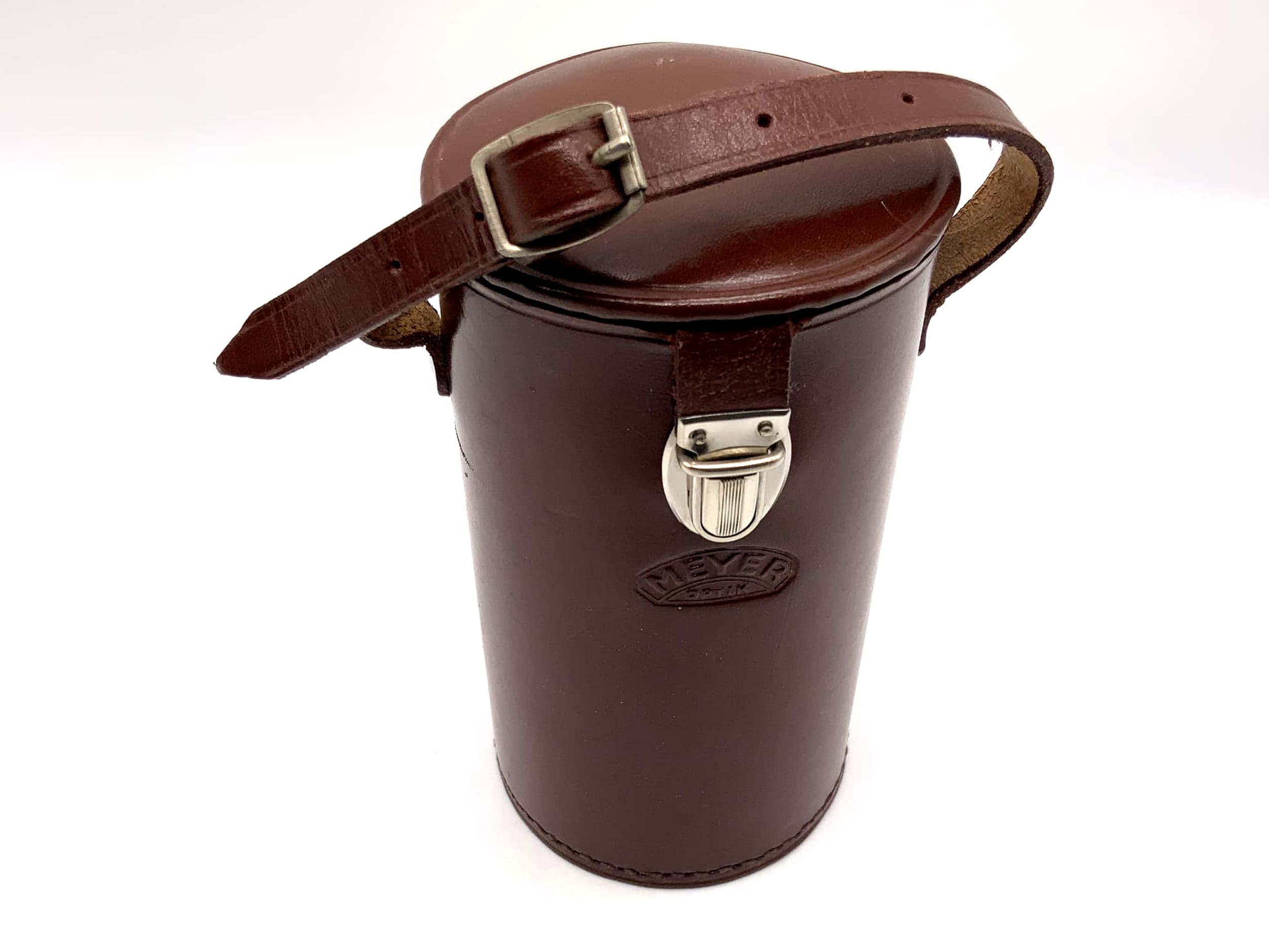 Meyer Optik Köcher braun ca.13x7cm Leder Objektivtasche universell Lens Case