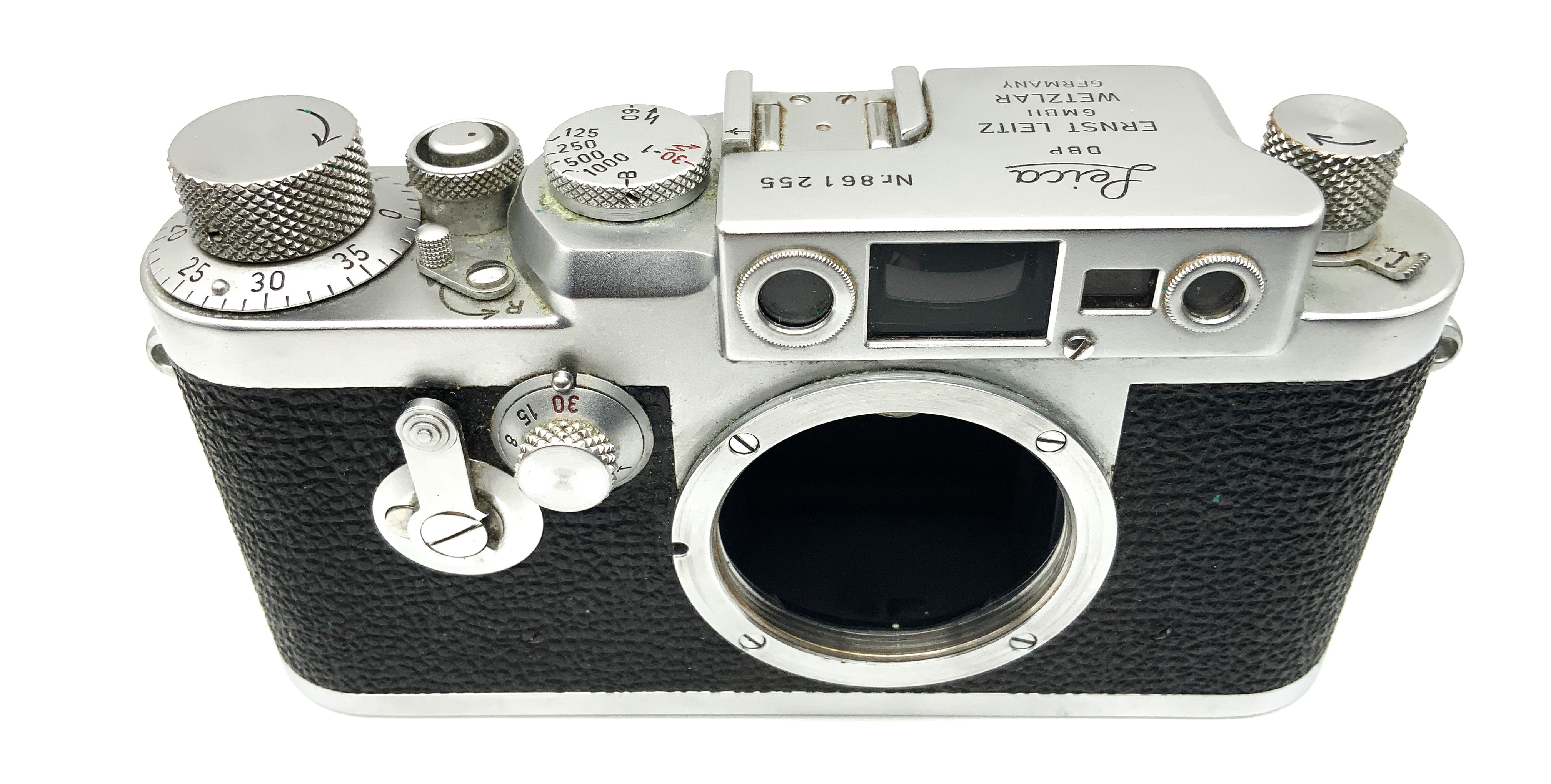 Leica IIIg Sucherkamera 1957 Nr. 861255 Chrom Analogkamera Body Gehäuse