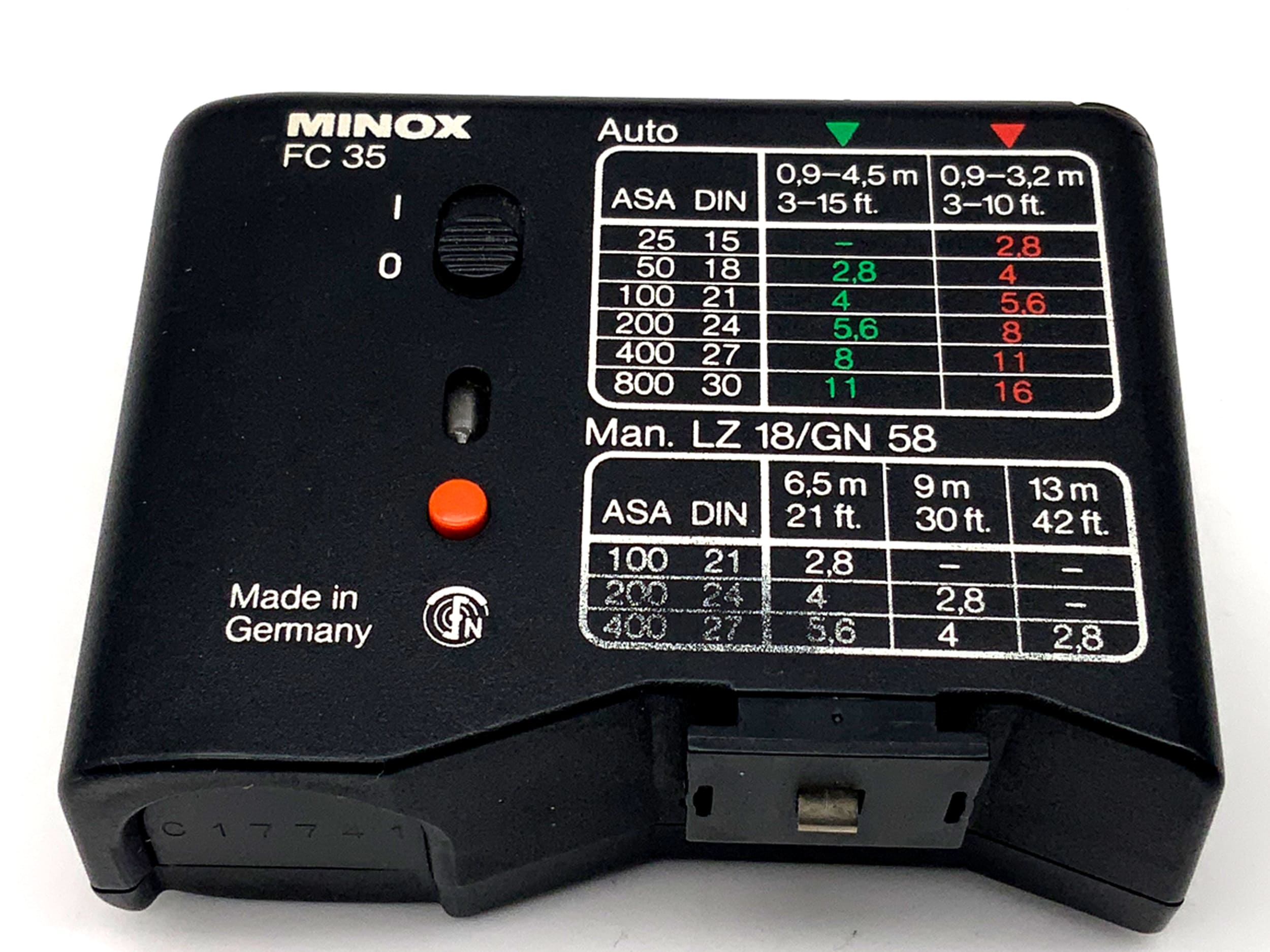 Minox FC 35 Blitzgerät für Minox 35 Kamera Blitz Aufsteckblitz Flash Licht