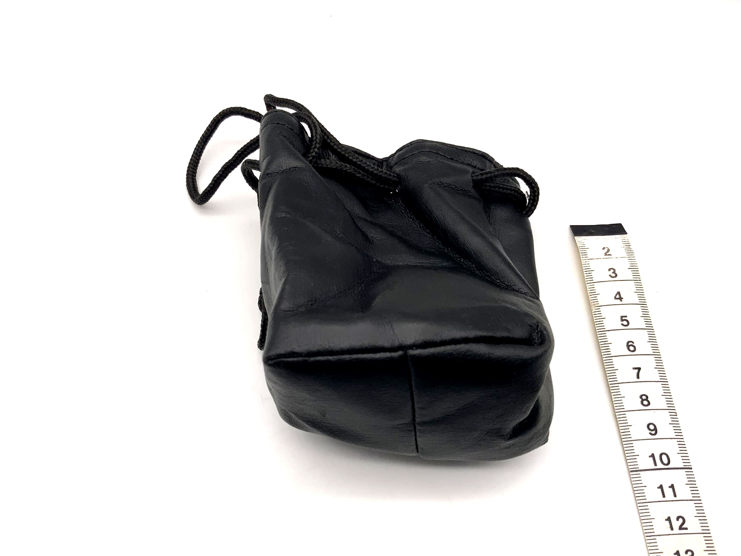 Köcher schwarz ca.9x6cm Leder Objektivbeutel universell Lens Case