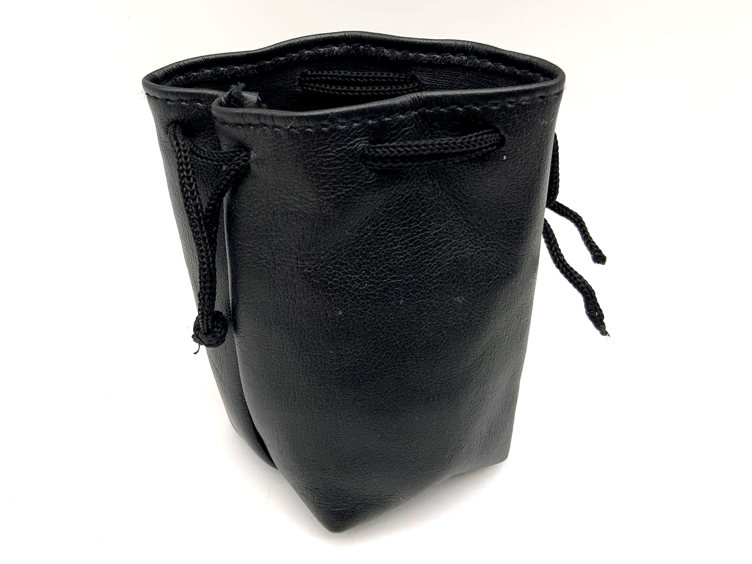 Köcher schwarz ca.10x5cm Leder Objektivbeutel universell Lens Case