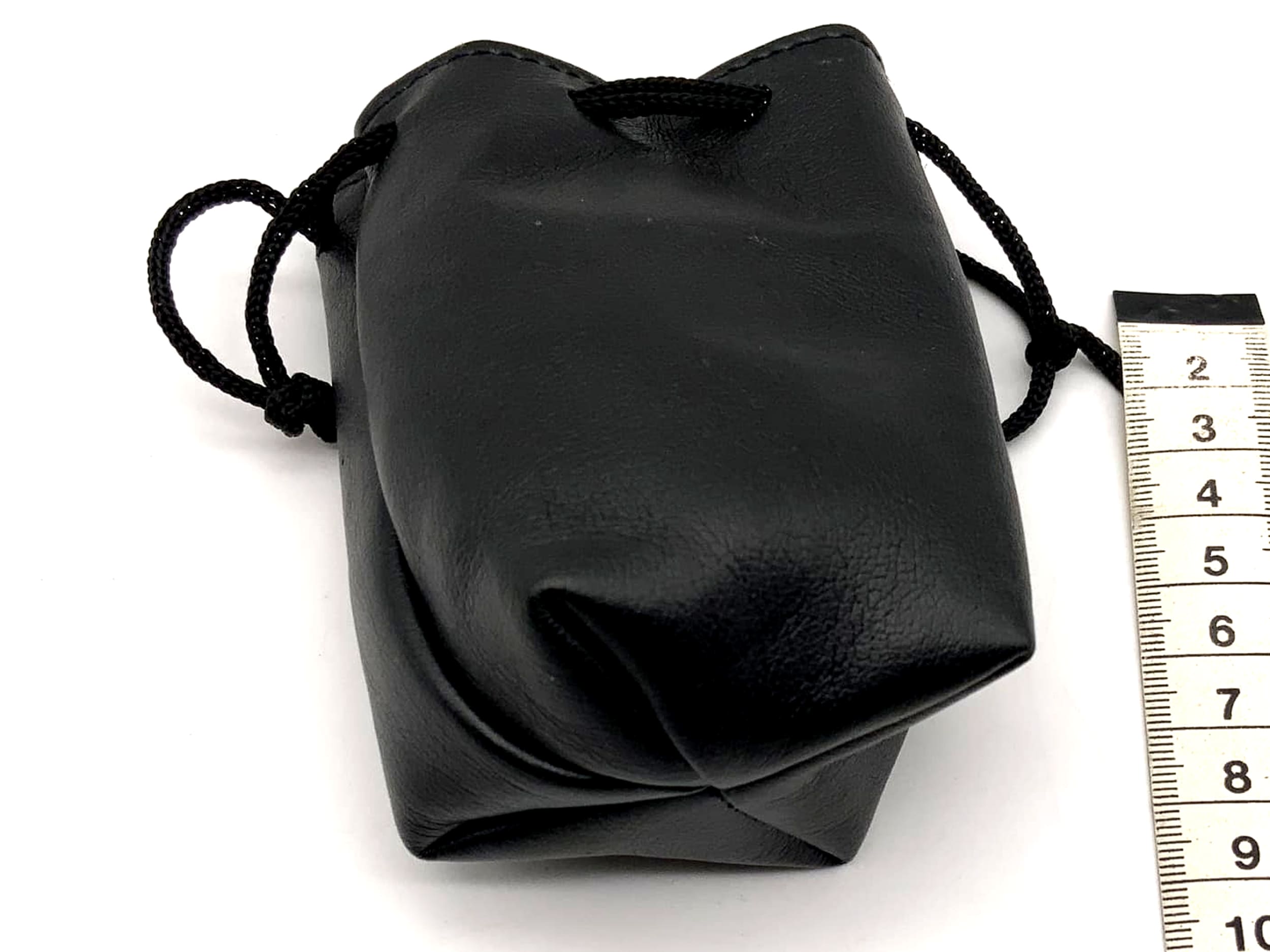 Köcher schwarz ca.10x5cm Leder Objektivbeutel universell Lens Case