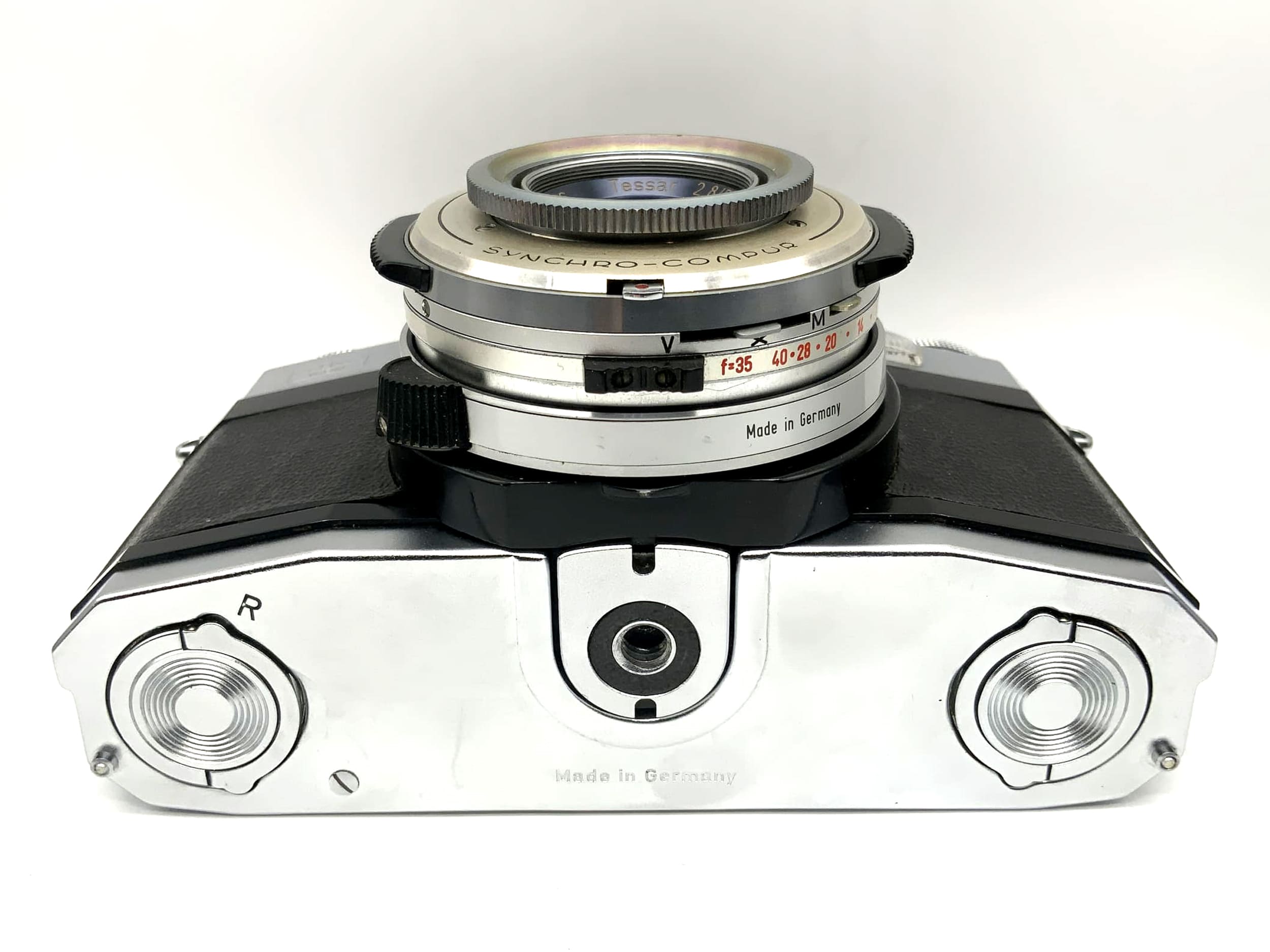 Zeiss Ikon Contaflex B 35mm SLR analog mit Tessar 2.8/50 Synchro Compur Body