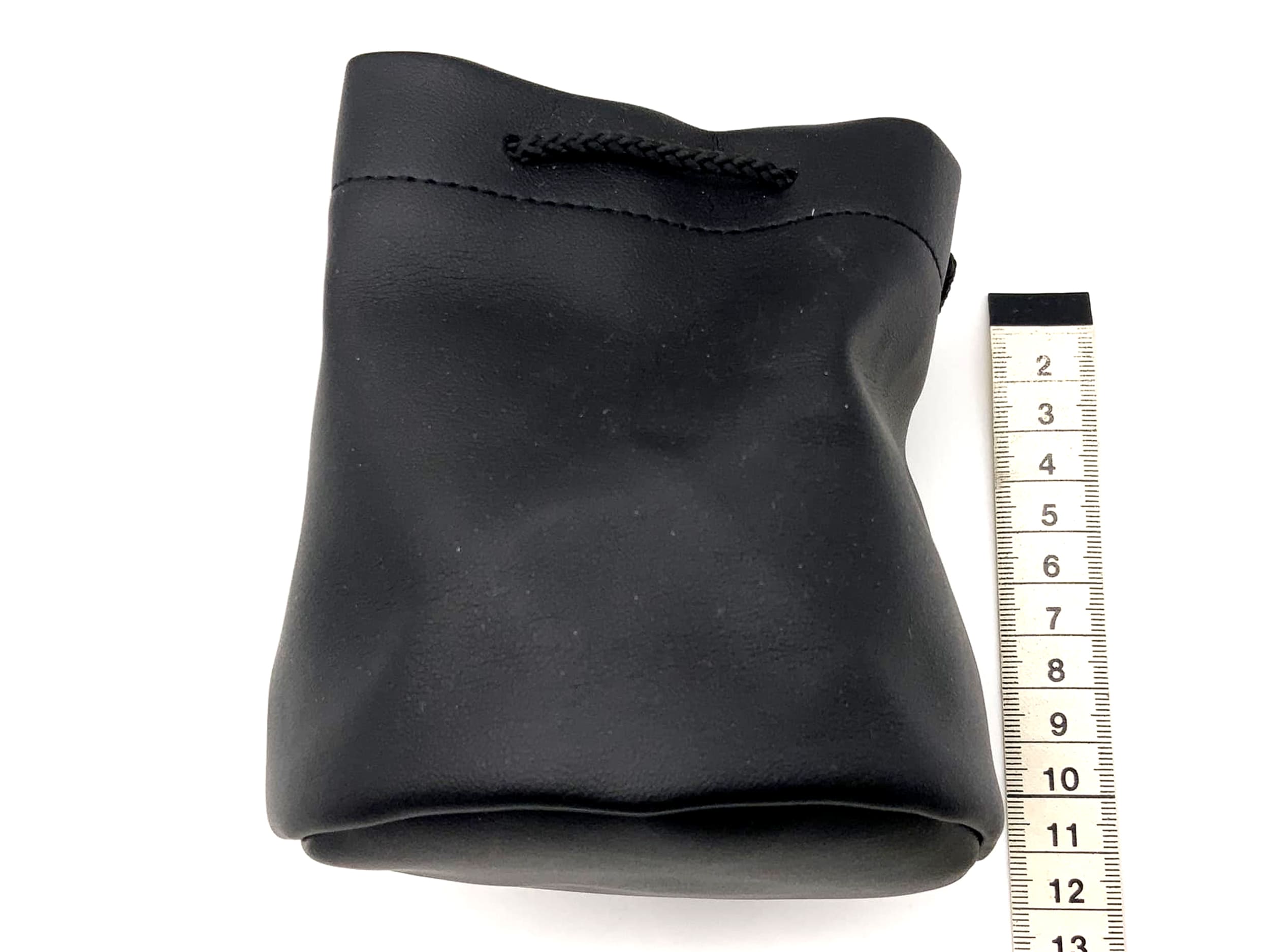 Köcher schwarz ca.11x11cm Leder Objektivbeutel universell Lens Case