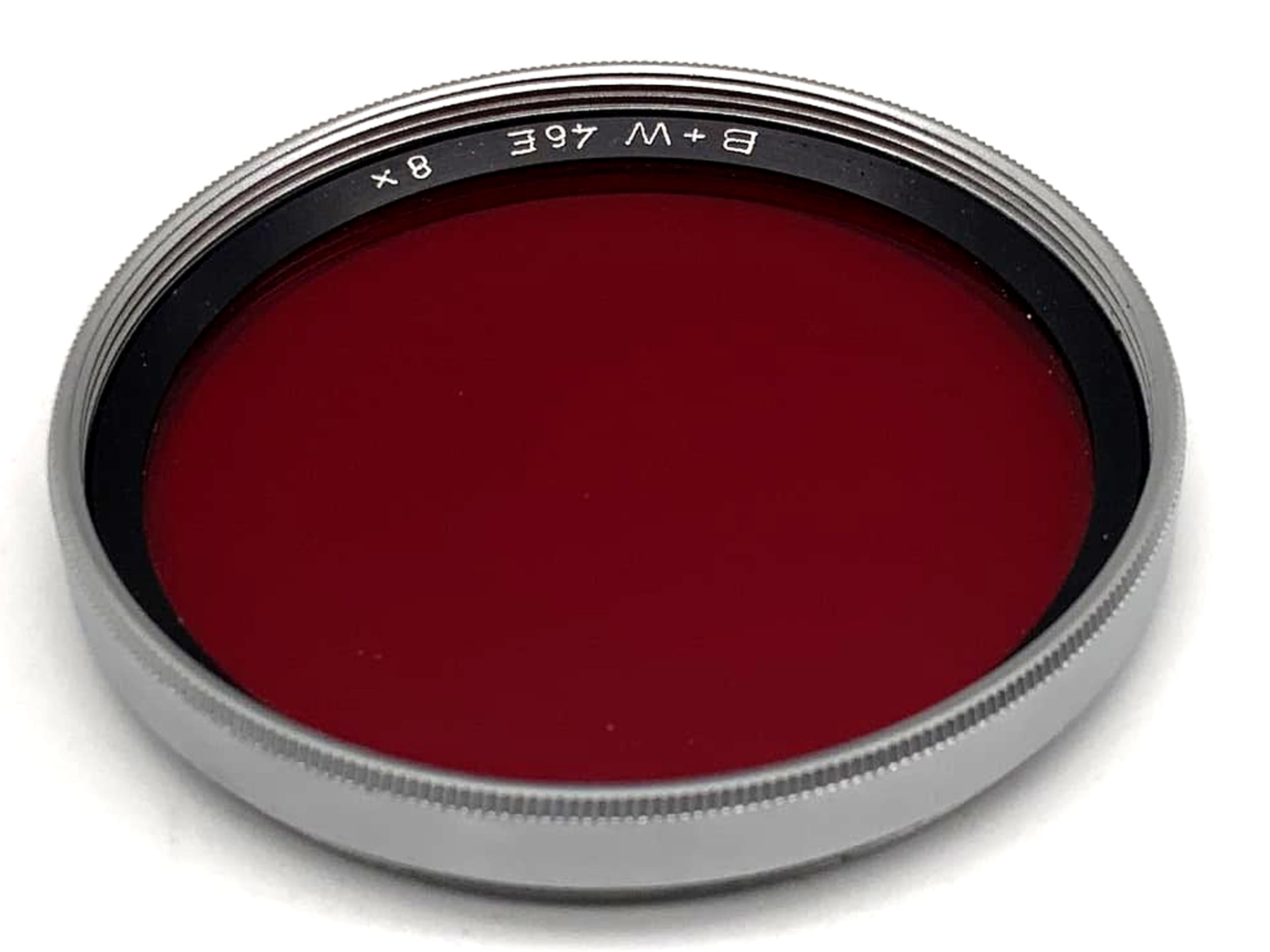 B+W Farbfilter 8x rot red Rotfilter Filter 46mm Kreisförmig Filtergewinde M46