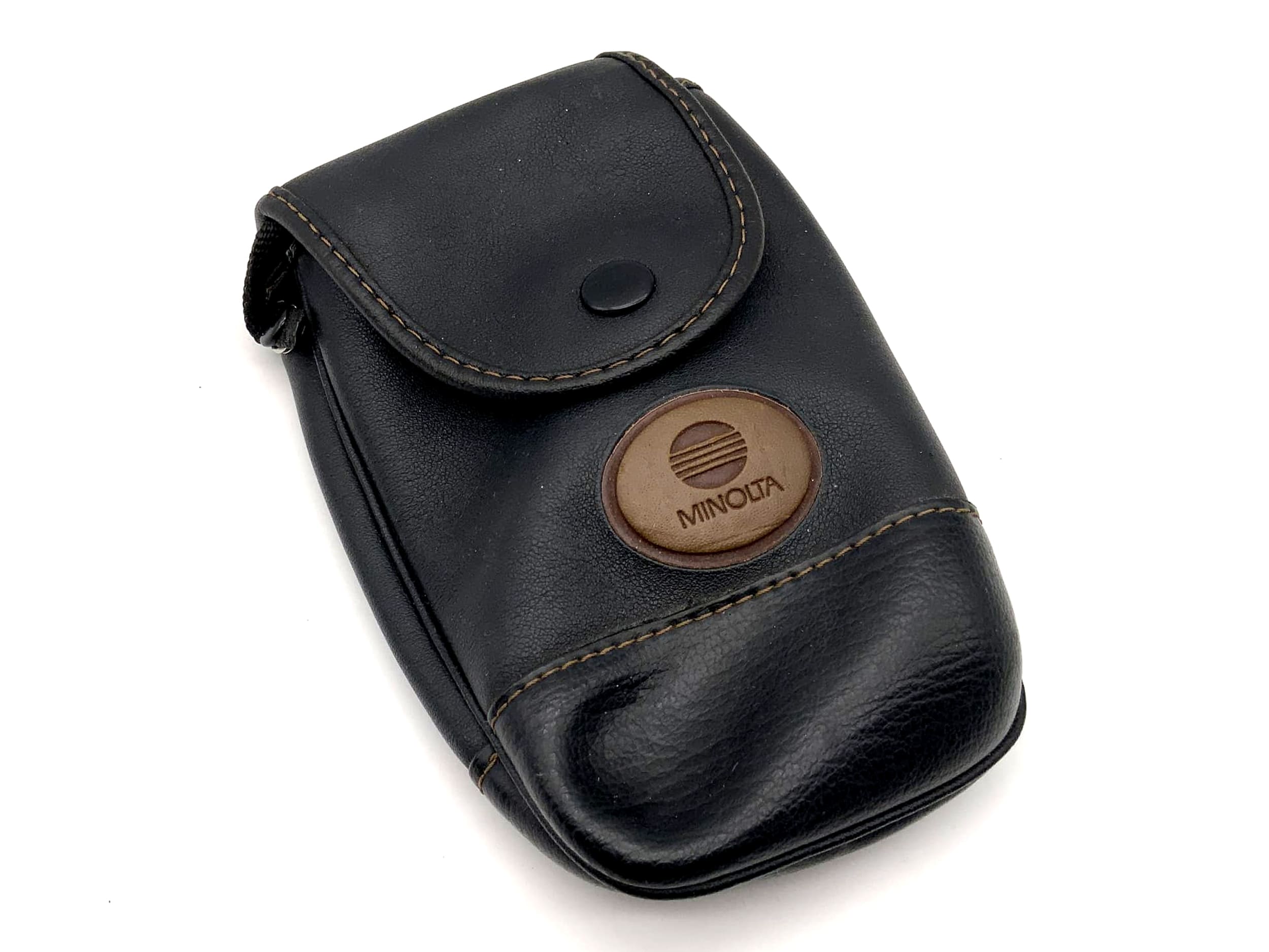 Minolta Leder Bereitschaftstasche schwarz Fototasche universell Kameratasche