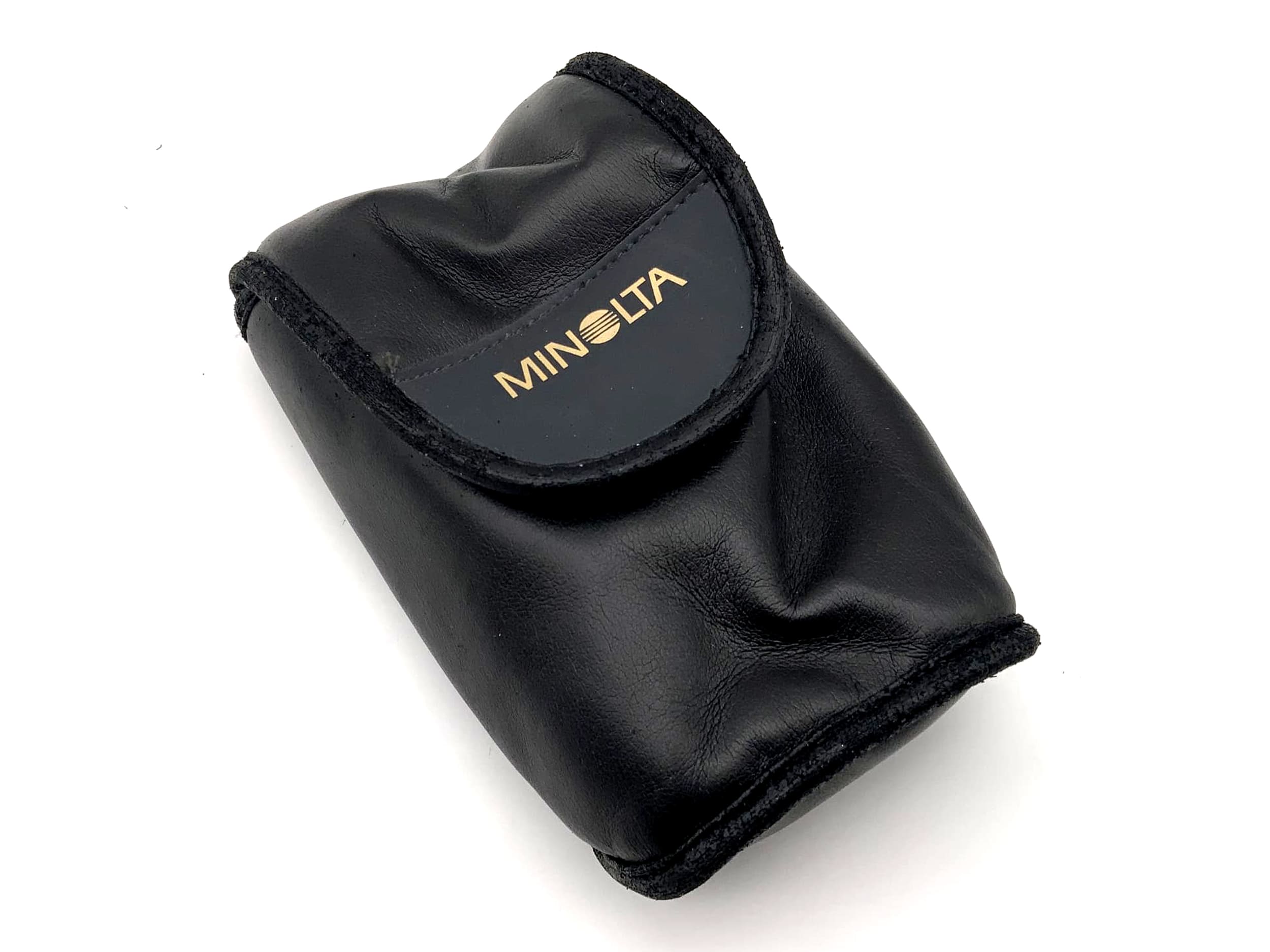 Minolta Leder Bereitschaftstasche schwarz Fototasche universell Kameratasche