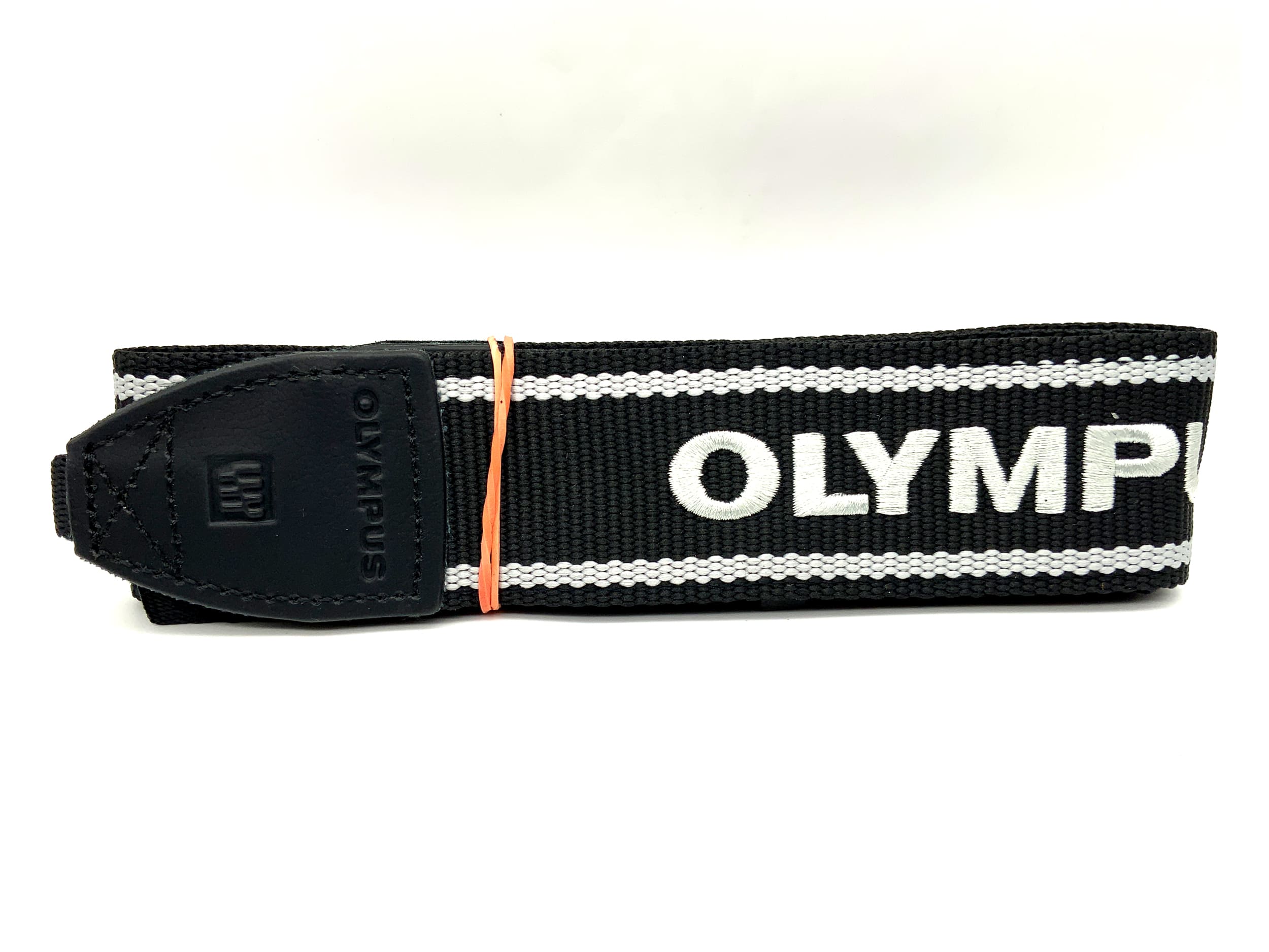 Olympus ca. 38mm breit Gurt schwarz/weiß Hals Schultergurt Kameragurt Neck Strap