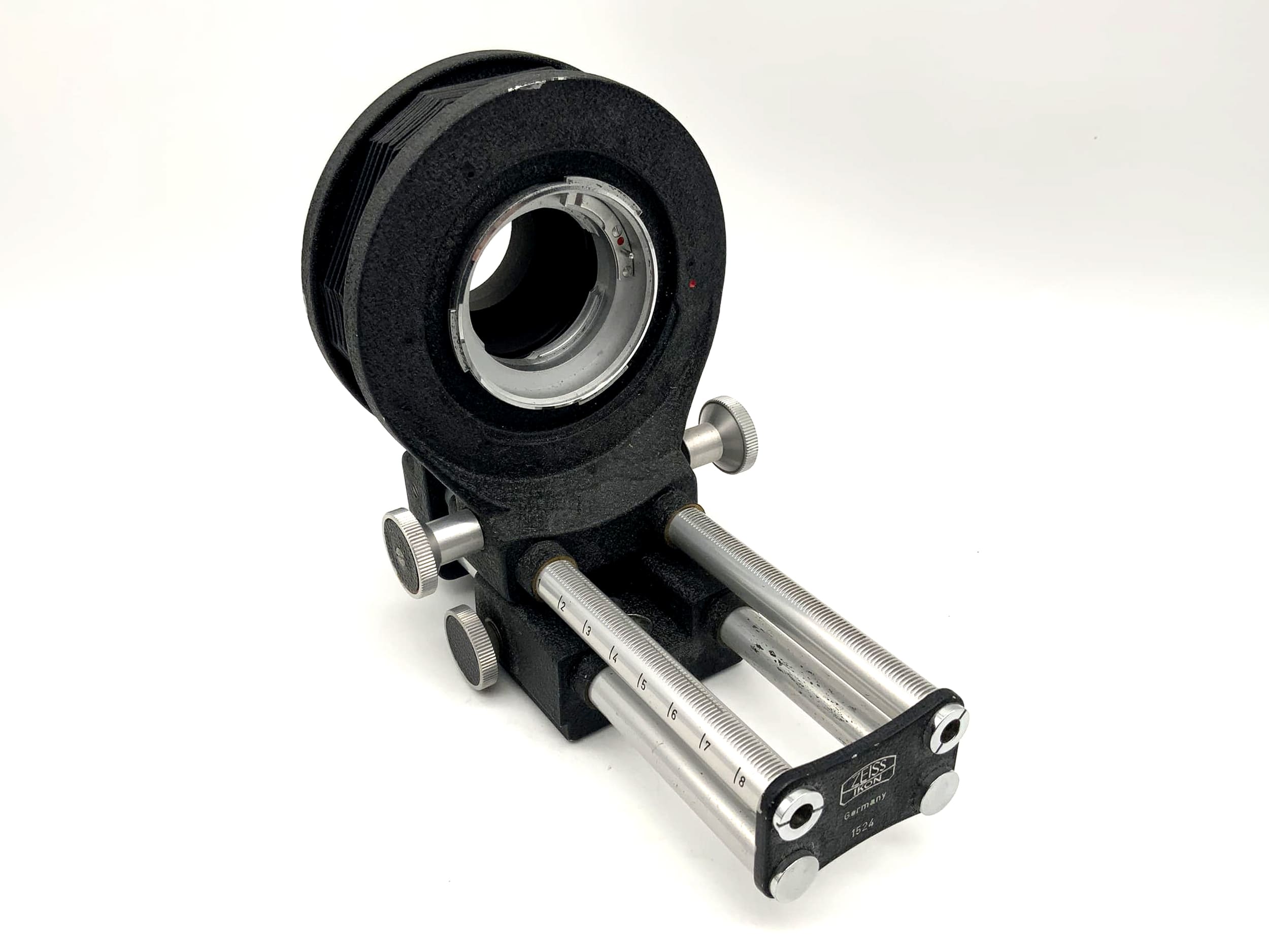 Zeiss Ikon Balgengerät schwarz Bellows mit Einstellschlitten (Contax RF)