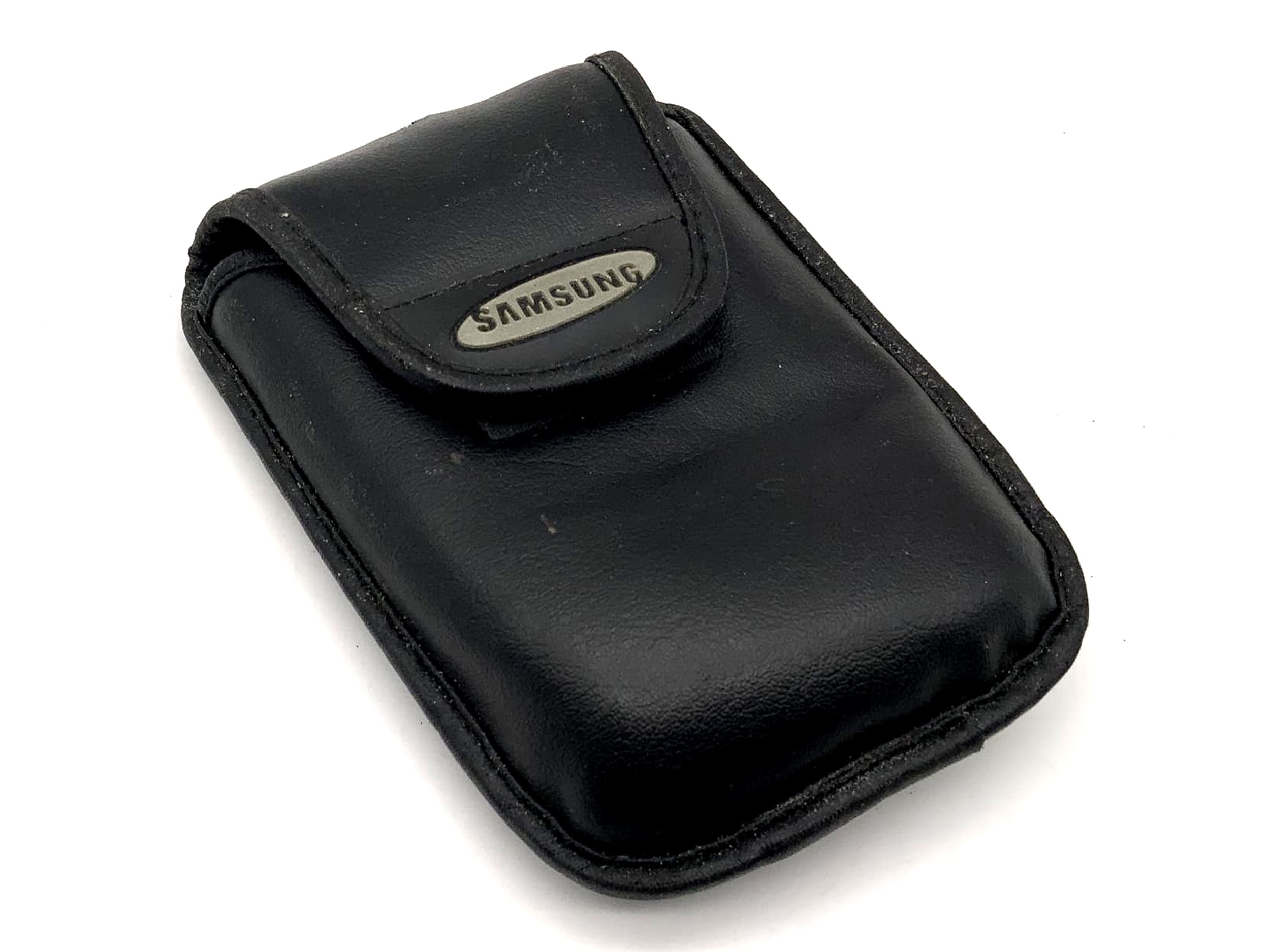 Samsung Leder Bereitschaftstasche schwarz Fototasche universell Kameratasche