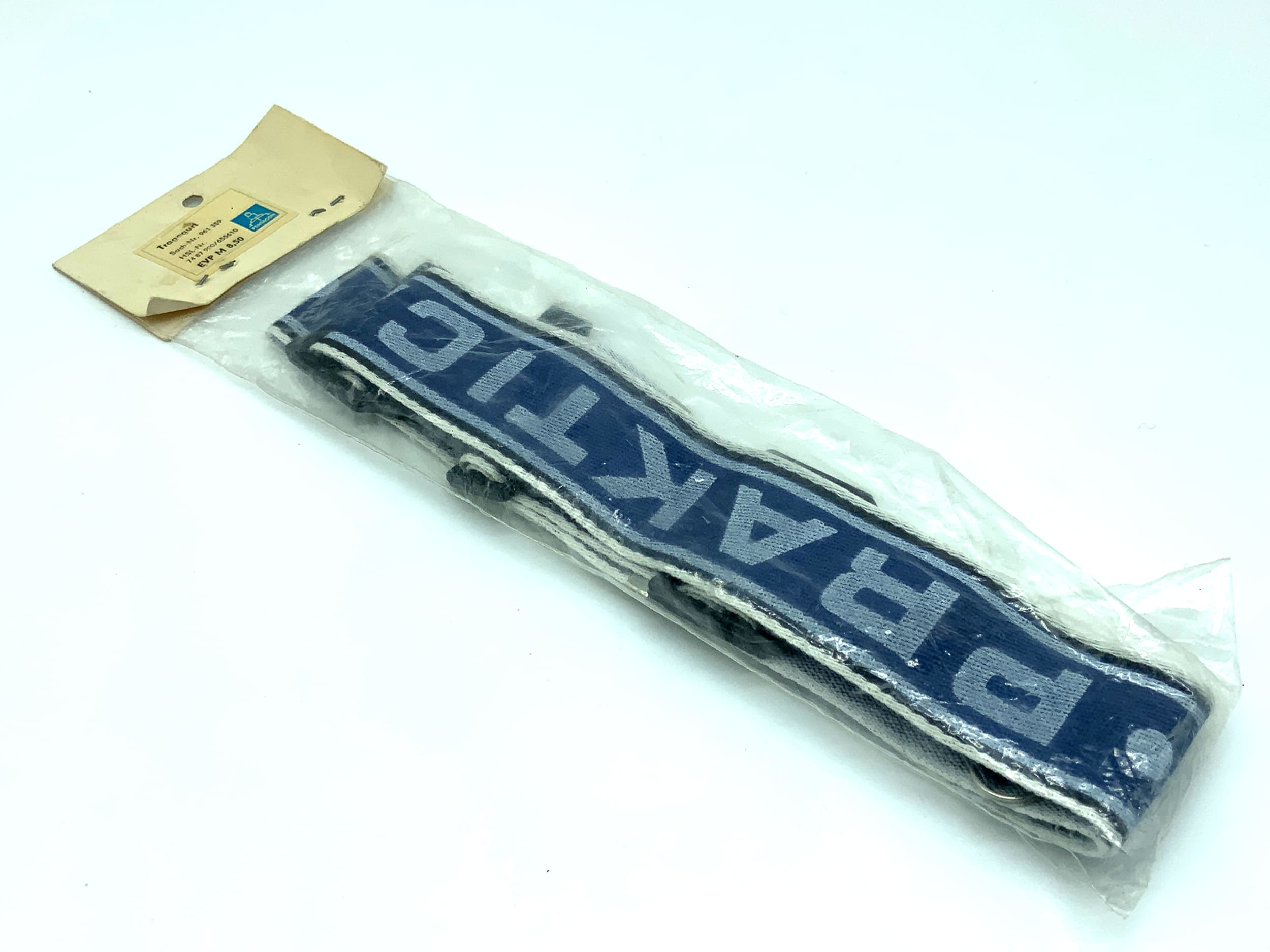 Praktica Gurt blau/weiß in OVP Hals Schultergurt Kameragurt Neck Strap