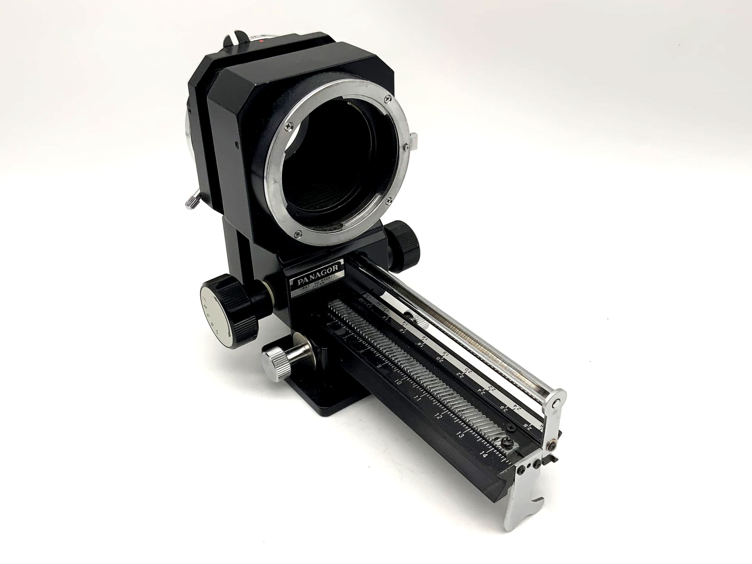 Panagor Balgengerät To fit Ni schwarz Bellows mit Einstellschlitten (Nikon F)