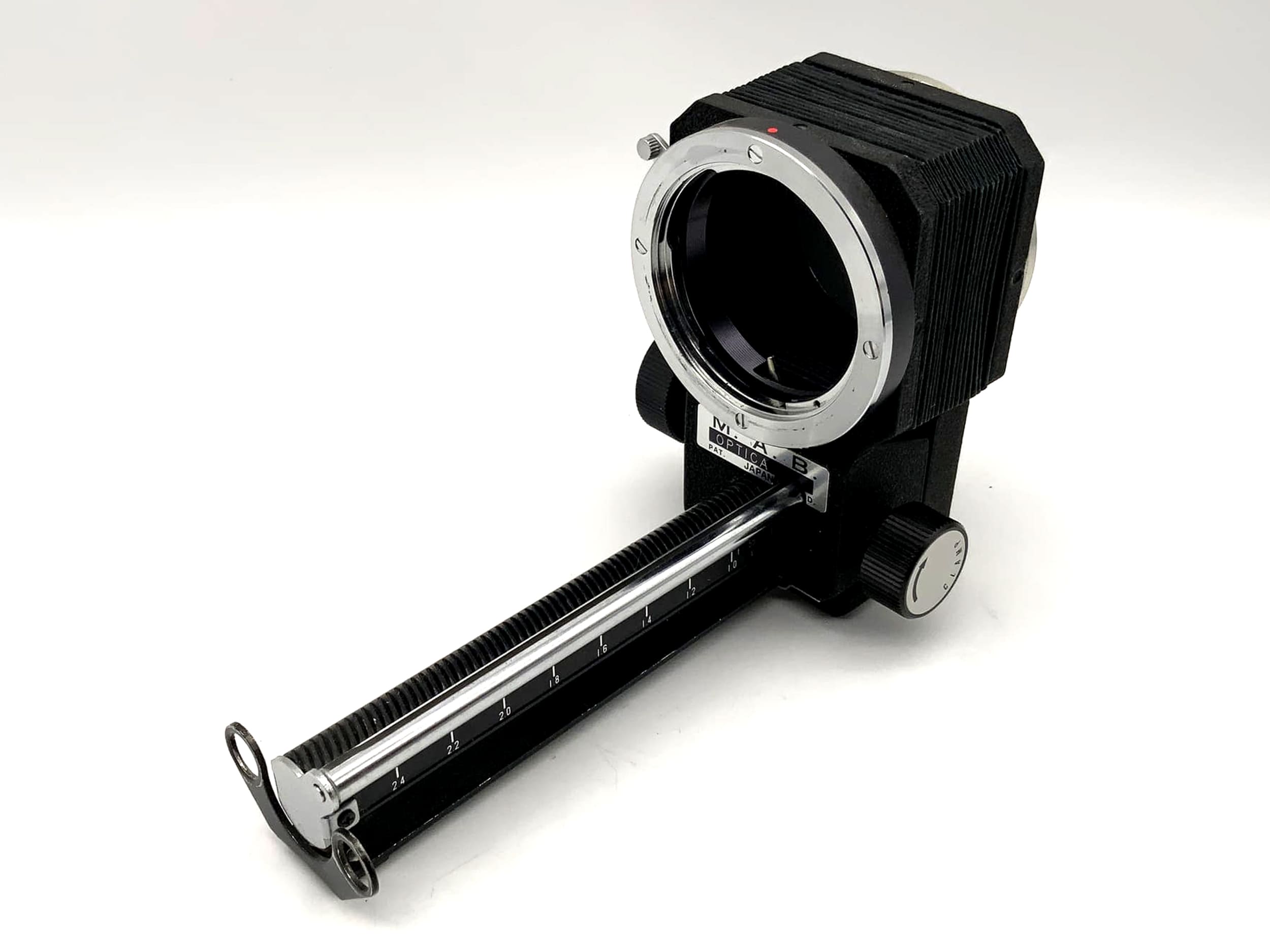 Optica Balgengerät M.A.B schwarz Bellows Makrobalgen (Minolta MD)