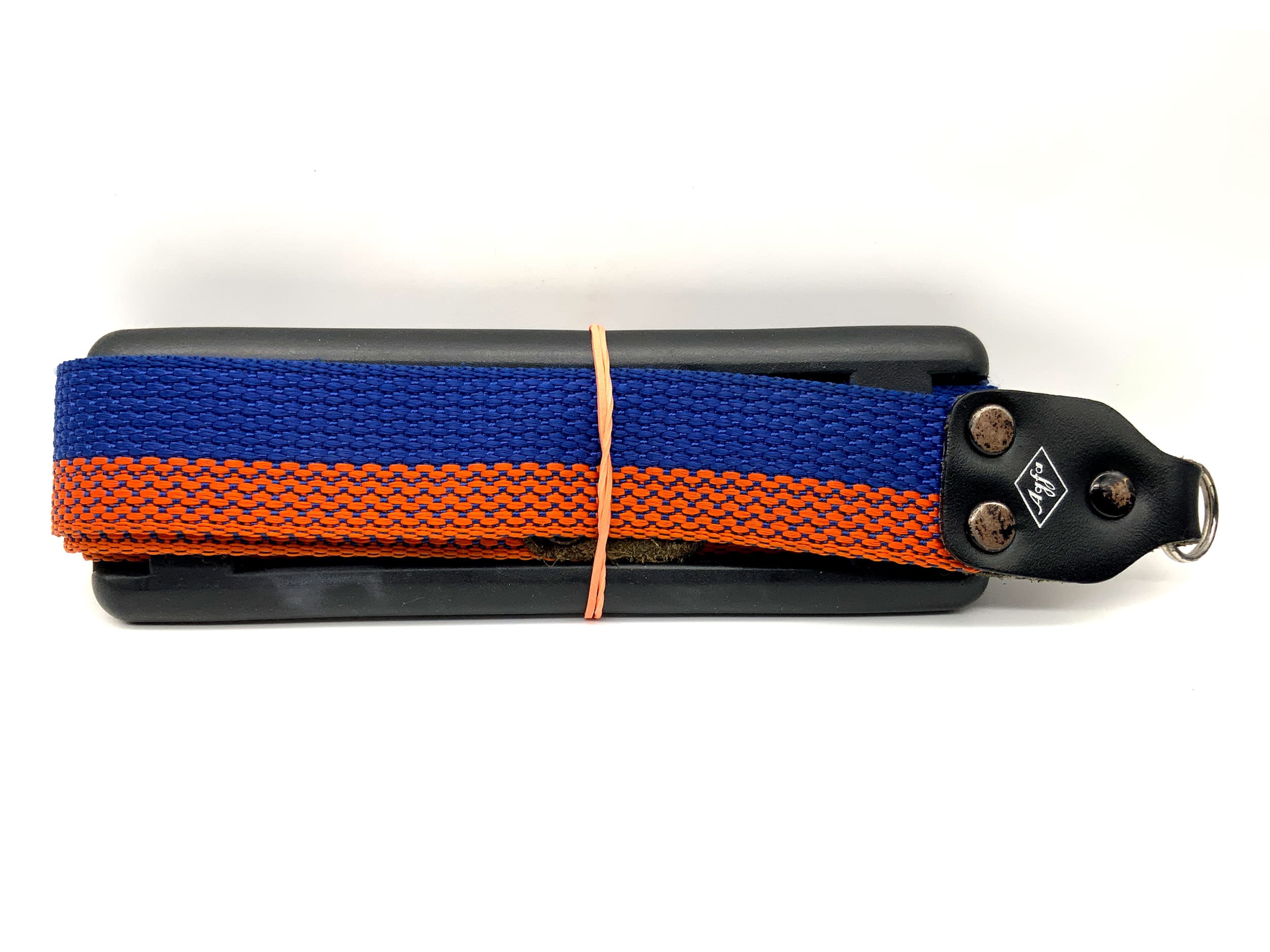 Agfa ca. 27mm breit Gurt blau/orange Hals Schultergurt Kameragurt Neck Strap