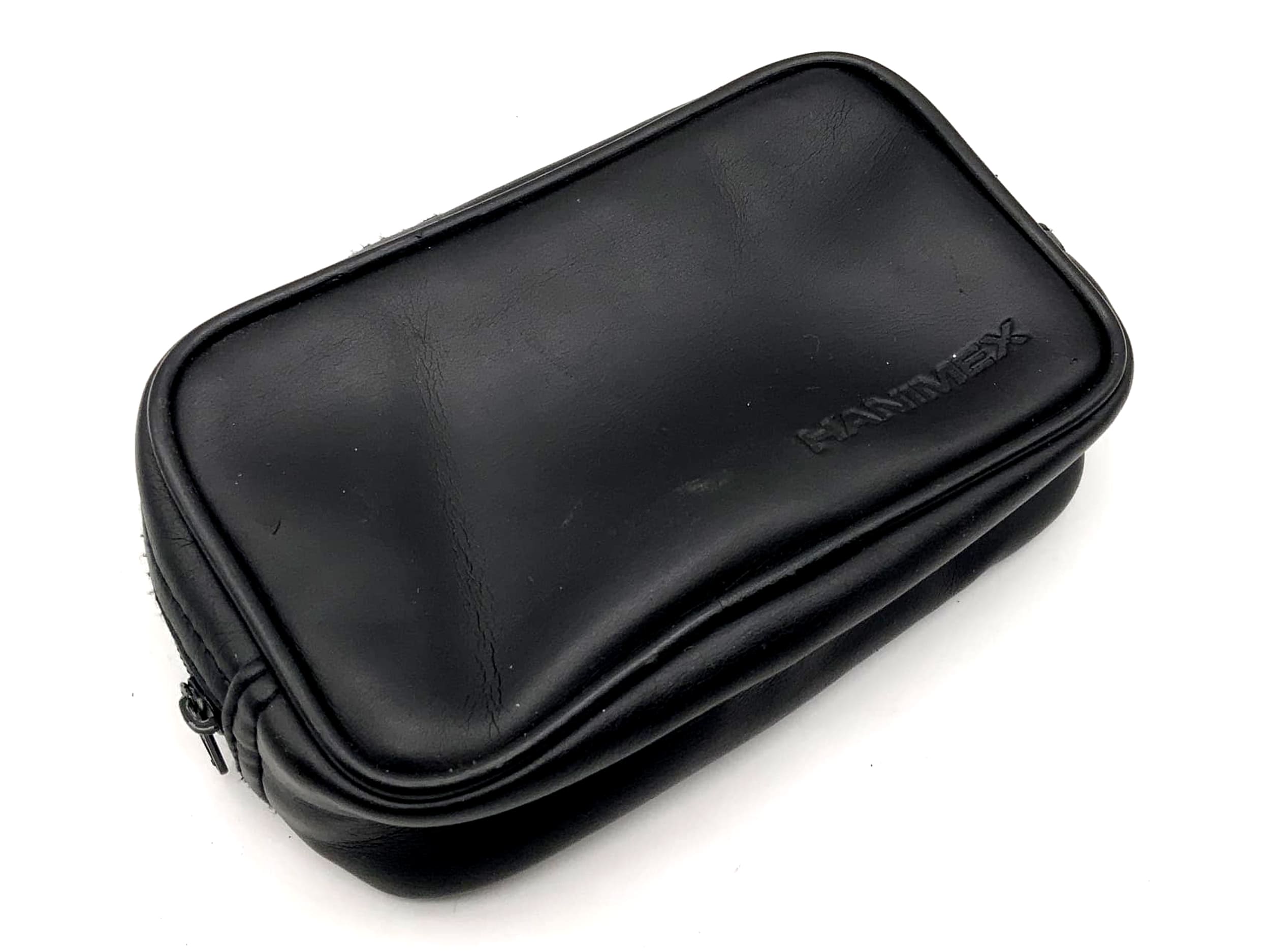 Hanimex Leder Bereitschaftstasche schwarz Fototasche universell Kameratasche