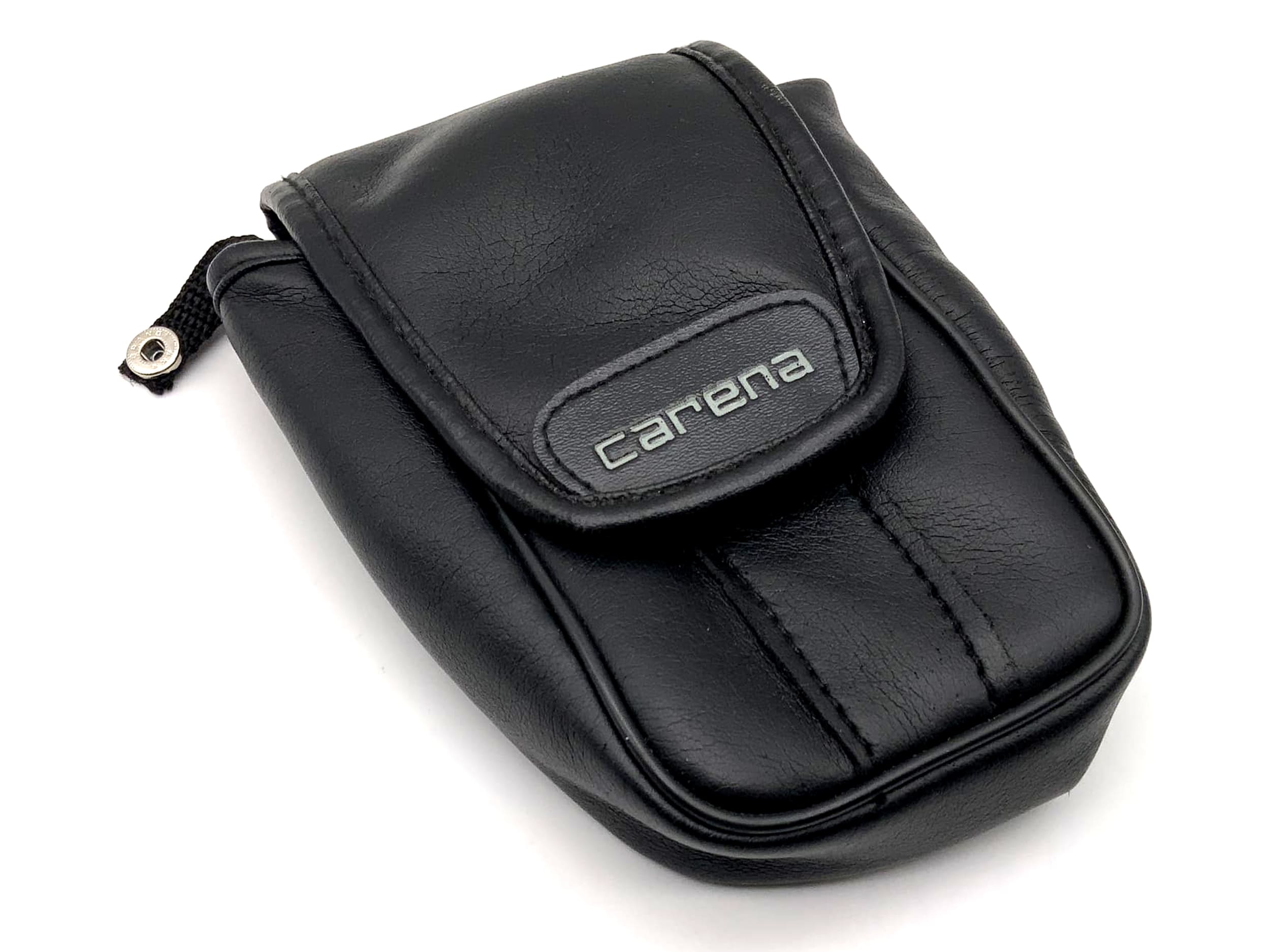 Carena Leder Bereitschaftstasche schwarz Fototasche universell Kameratasche