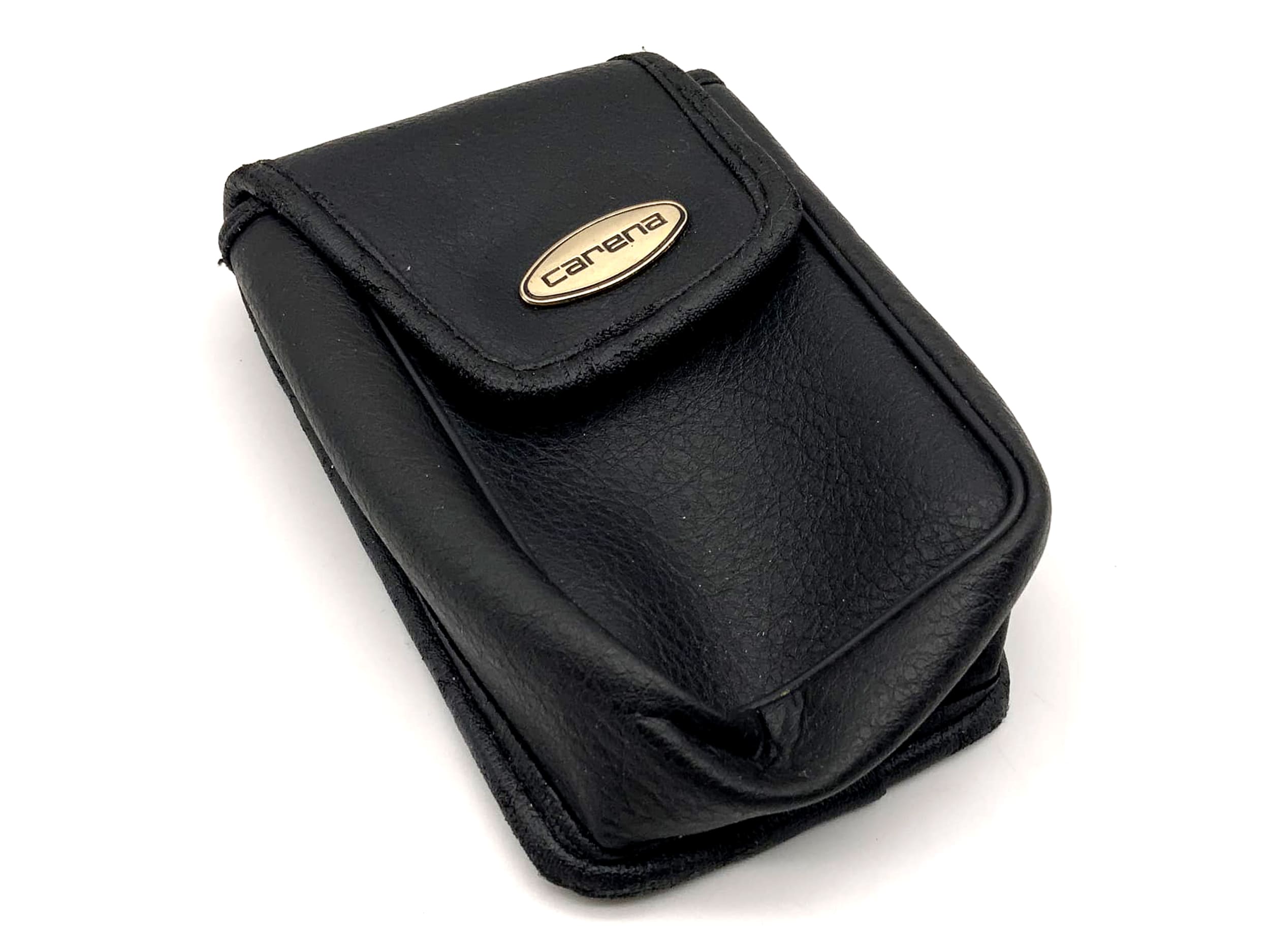 Carena Leder Bereitschaftstasche schwarz Fototasche universell Kameratasche