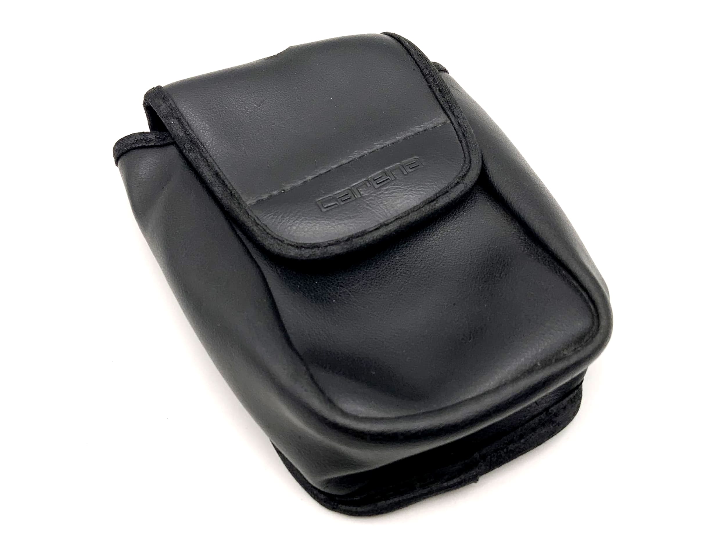 Carena Leder Bereitschaftstasche schwarz Fototasche universell Kameratasche