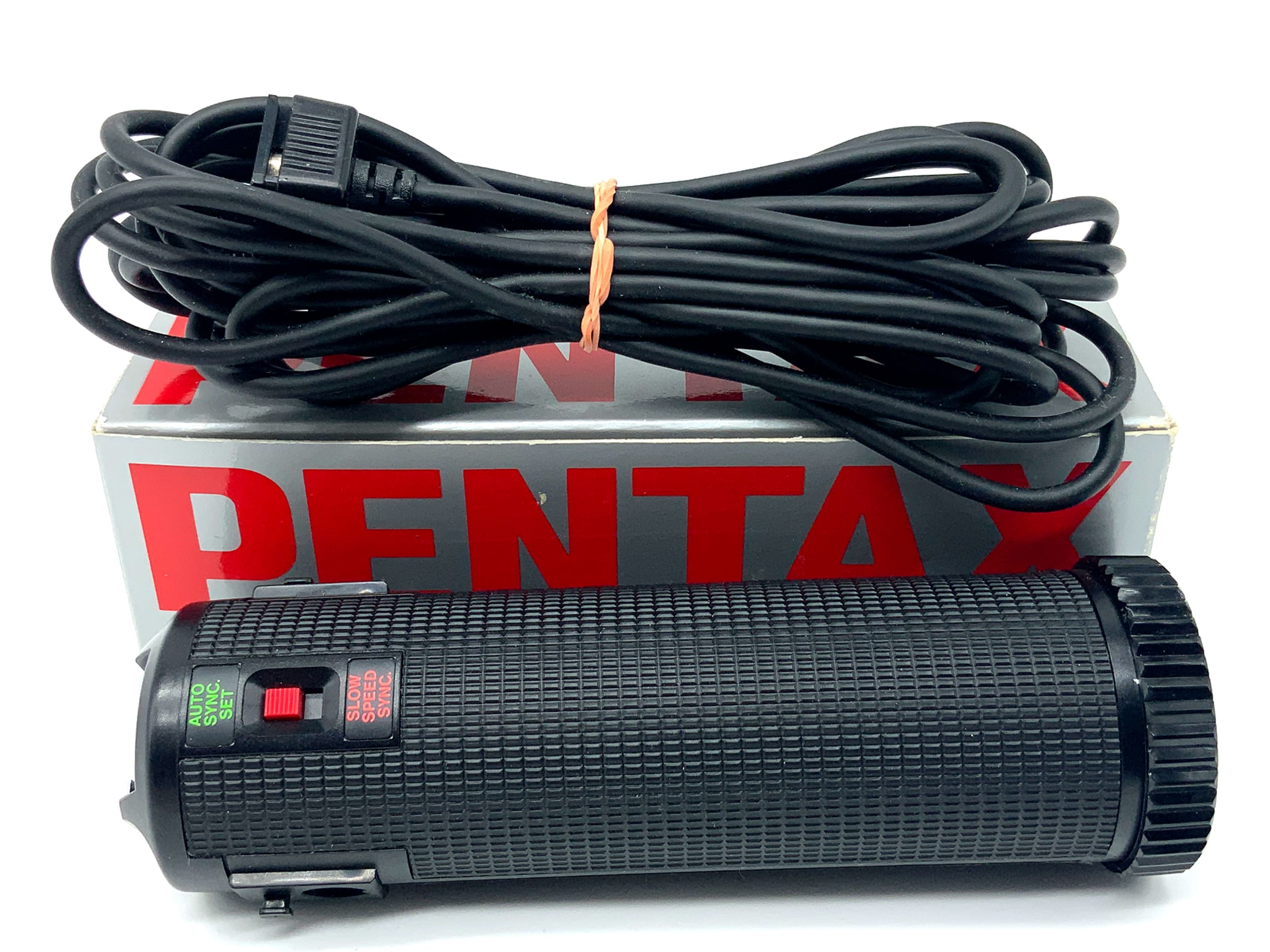 Pentax Blitzschuhgriff Hot Shoe Grip +4P Synchrokabel 5m in OVP 37126