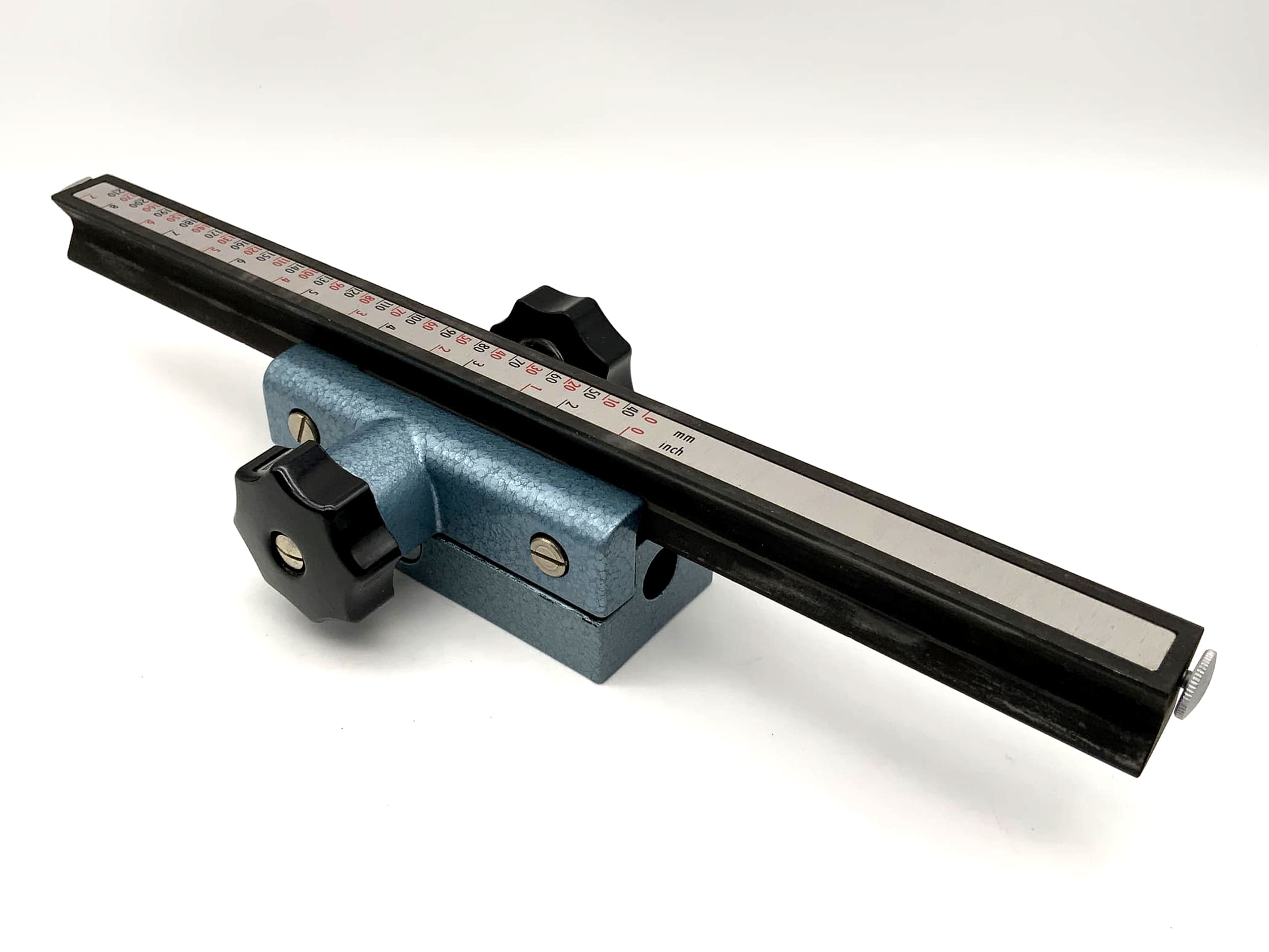 Pentacon Einstellschlitten blau focusing Rack für großes Balgengerät in OVP