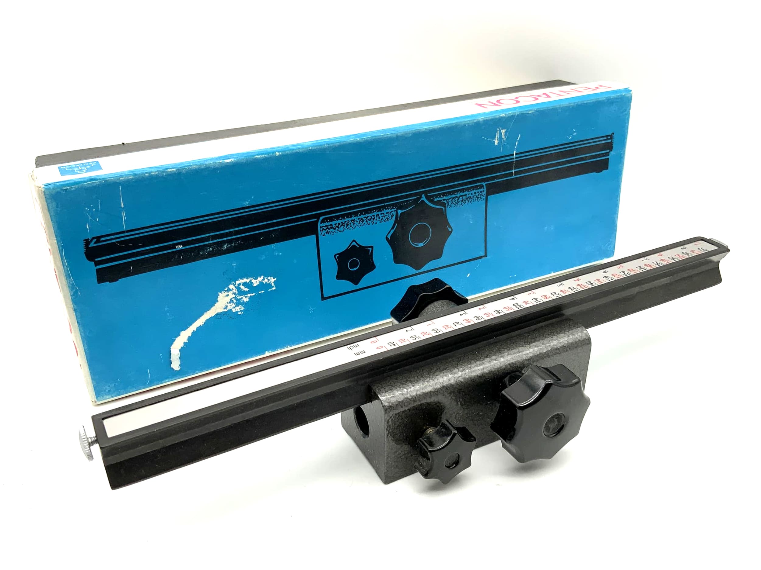 Pentacon Einstellschlitten grau focusing Rack für großes Balgengerät in OVP