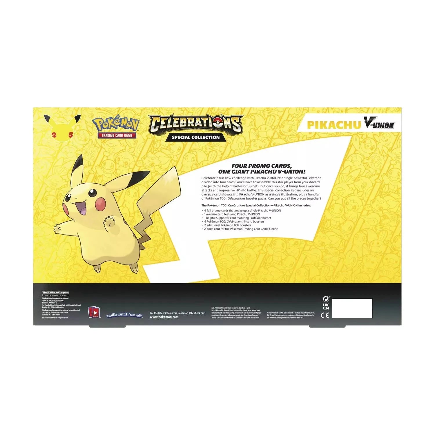 Pokémon 25th Anniversary Celebrations Pikachu V UNION Collection (englisch)
