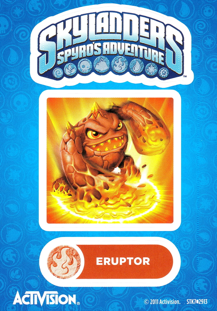 Skylanders Spyros Adventure Eruptor Aufkleber