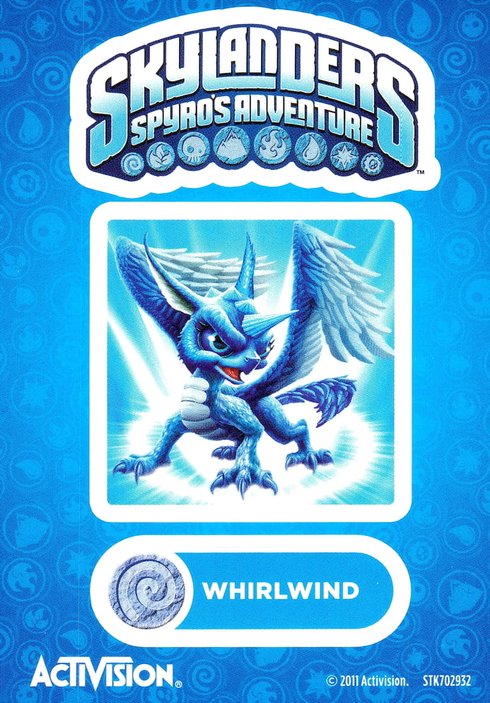 Skylanders Spyros Adventure Whirlwind Aufkleber