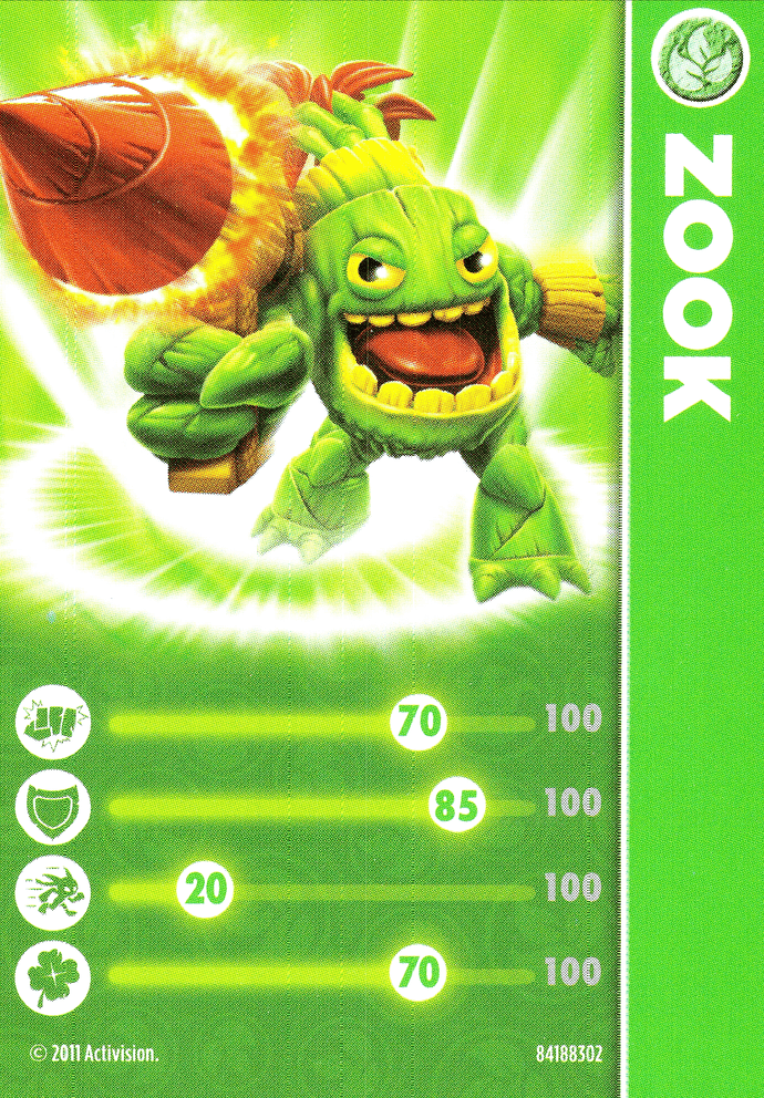 Skylanders Spyros Adventure Zook Karte