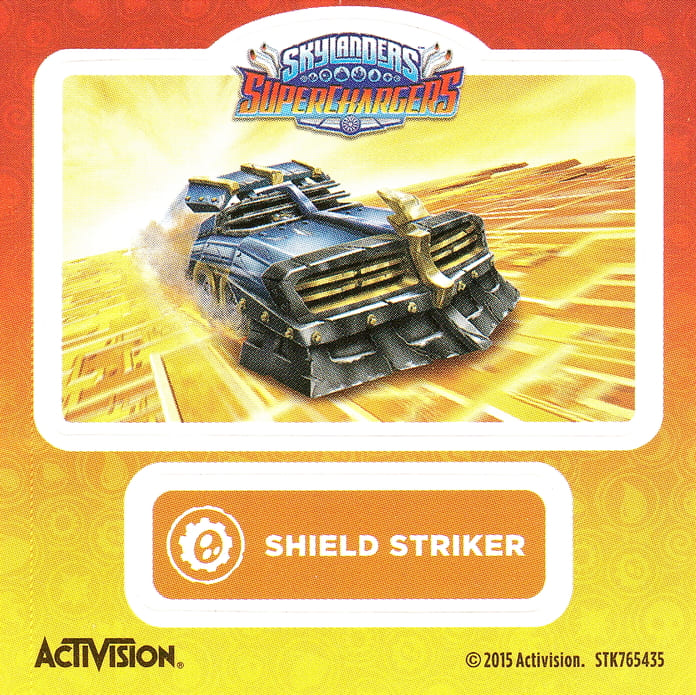 Skylanders Superchargers Shield Striker Aufkleber