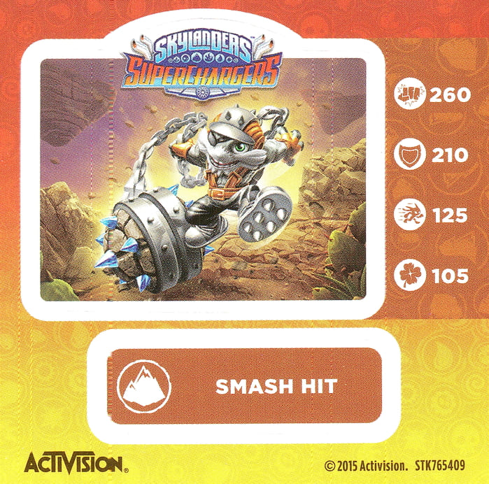 Skylanders Superchargers Smash Hit Aufkleber