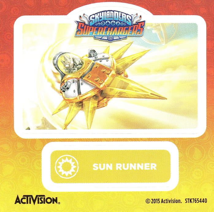 Skylanders Superchargers Sun Runner Aufkleber