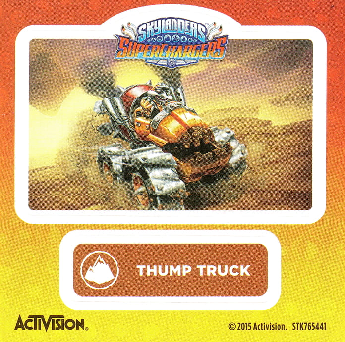 Skylanders Superchargers Thump Truck Aufkleber