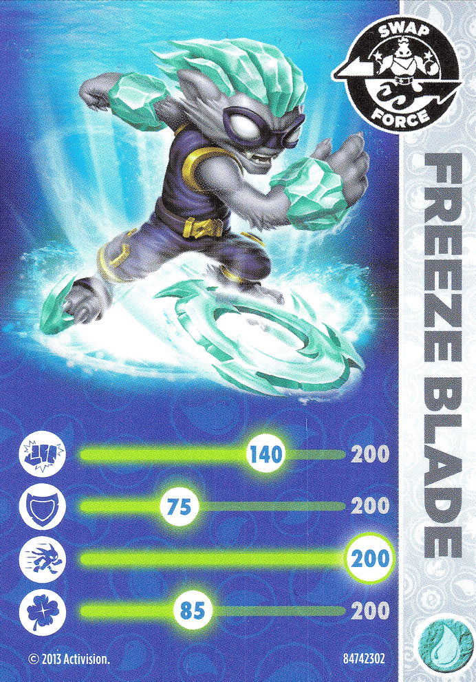 Skylanders Swap Force Freeze Blade Karte