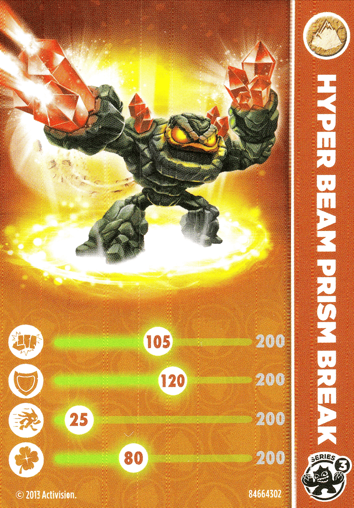 Skylanders Swap Force Hyper Beam Prism Break Karte