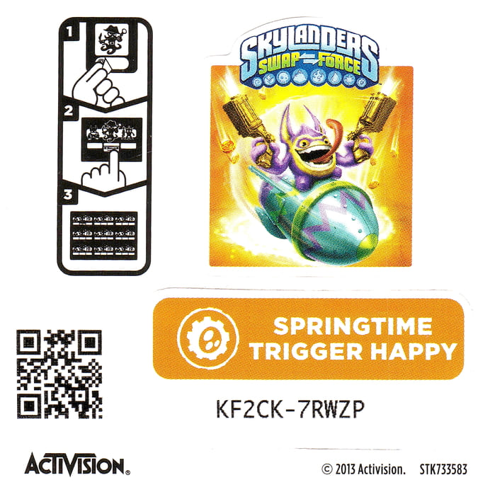 Skylanders Swap Force Springtime Trigger Happy Aufkleber