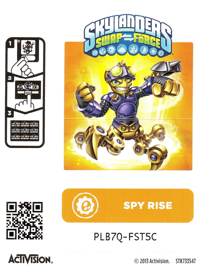 Skylanders Swap Force Spy Rise Aufkleber