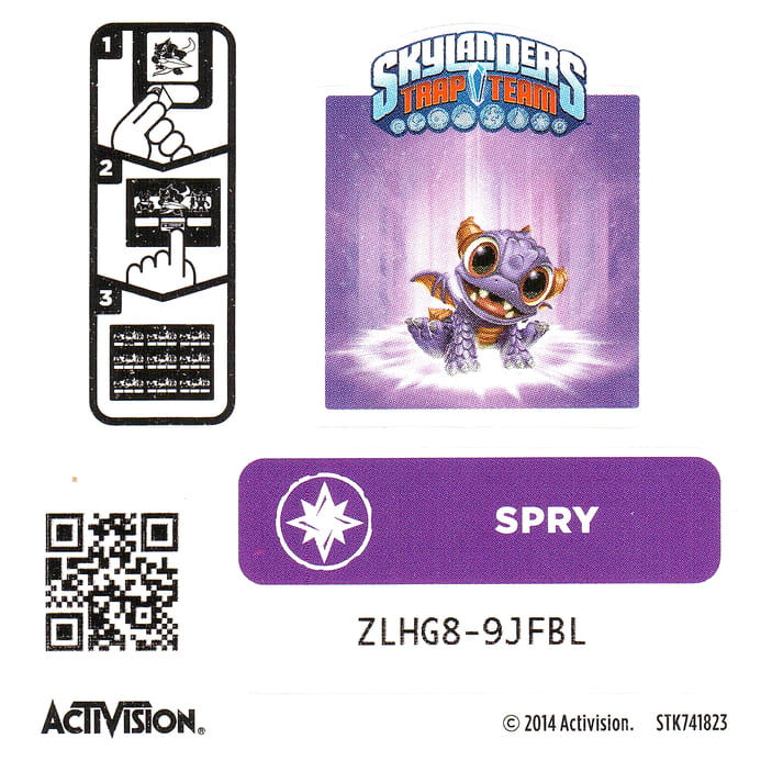 Skylanders Trap Team Spry Aufkleber