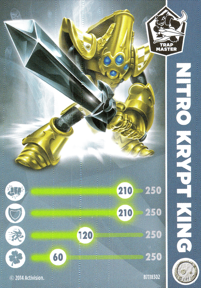 Skylanders Trap Team Nitro Krypt King Karte