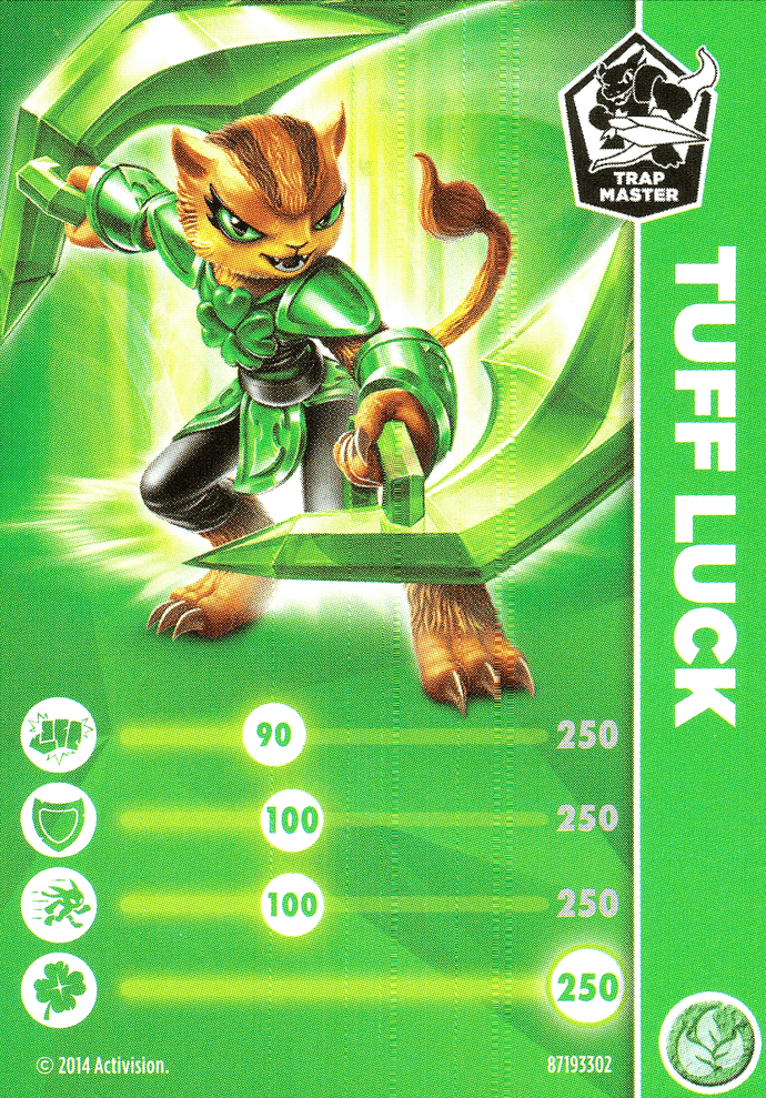 Skylanders Trap Team Tuff Luck Karte