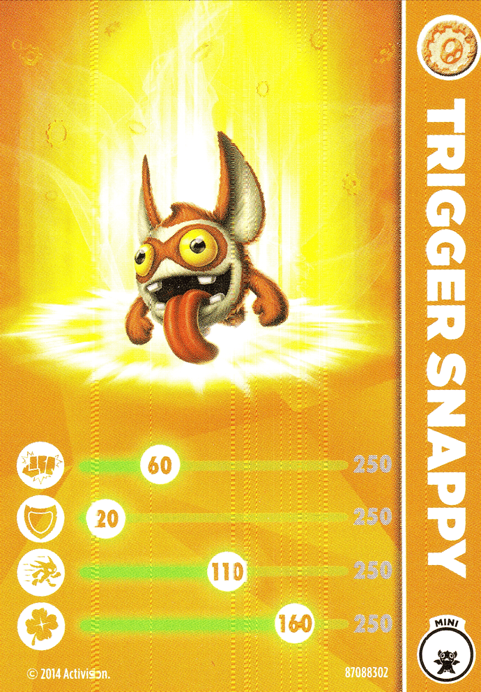 Skylanders Trap Team Trigger Snappy Karte
