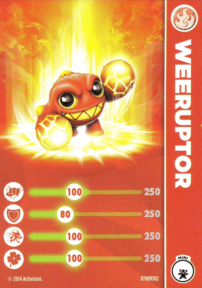 Skylanders Trap Team Weeruptor Karte